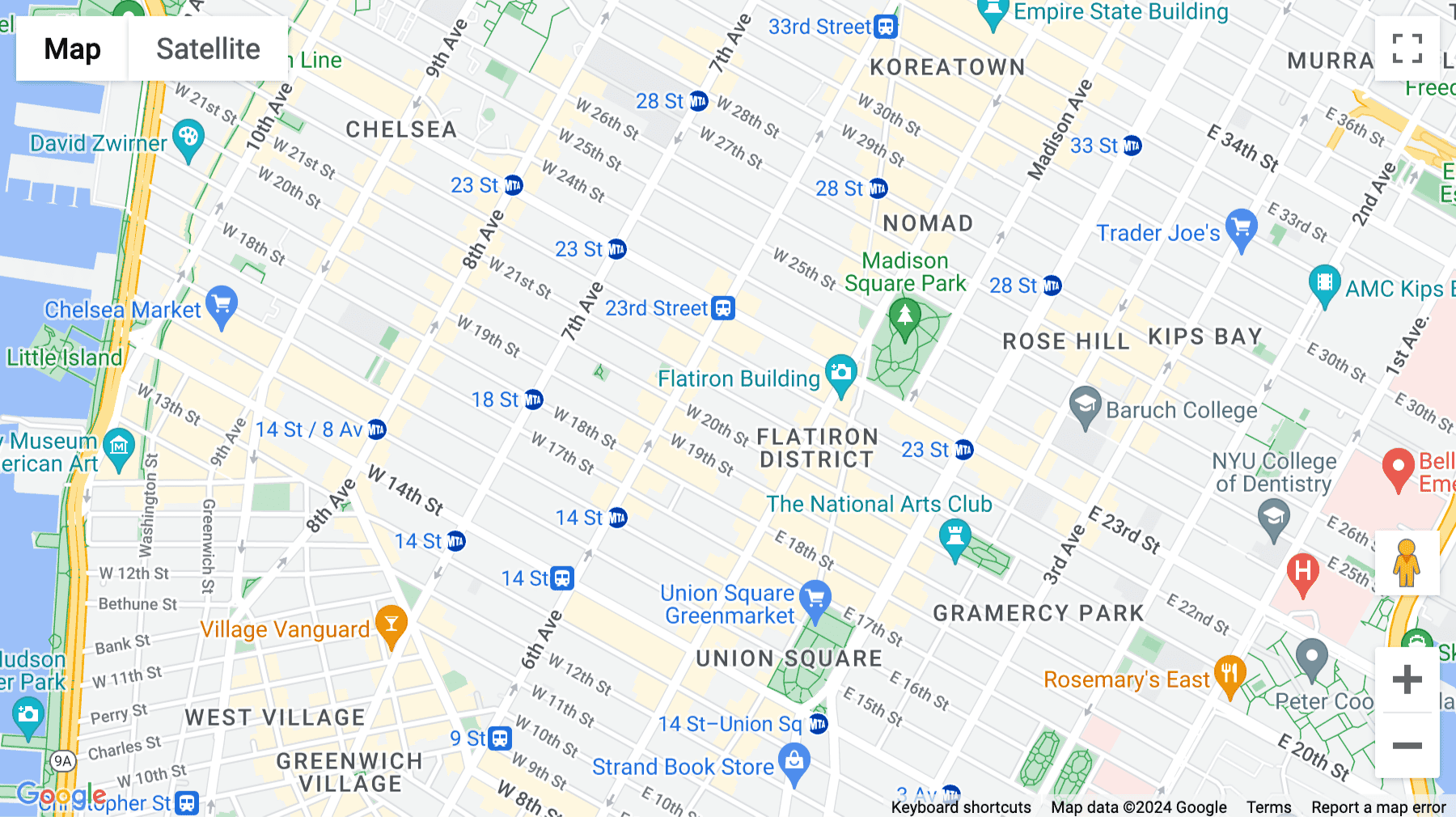 Click for interative map of 38 West 21st Street, New York City