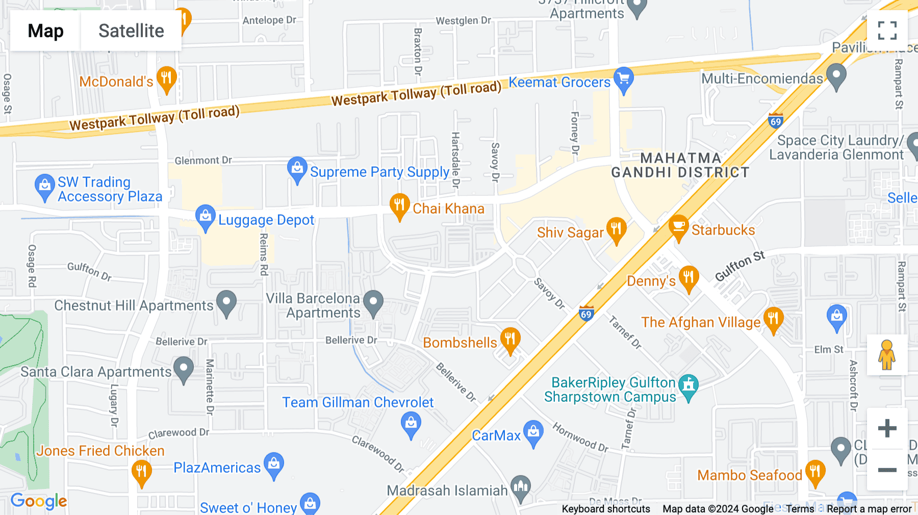 Click for interative map of 7100 Regency Square Boulevard, Houston