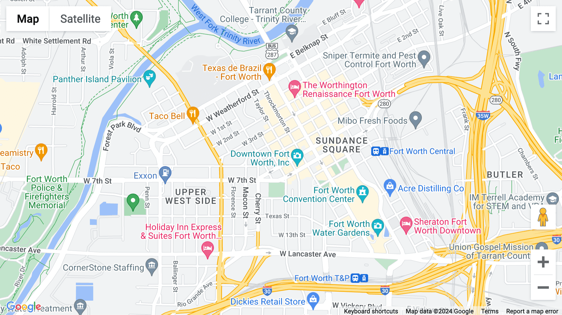 Click for interative map of 640 Taylor Street, Suite 1200, Fort Worth (Texas)
