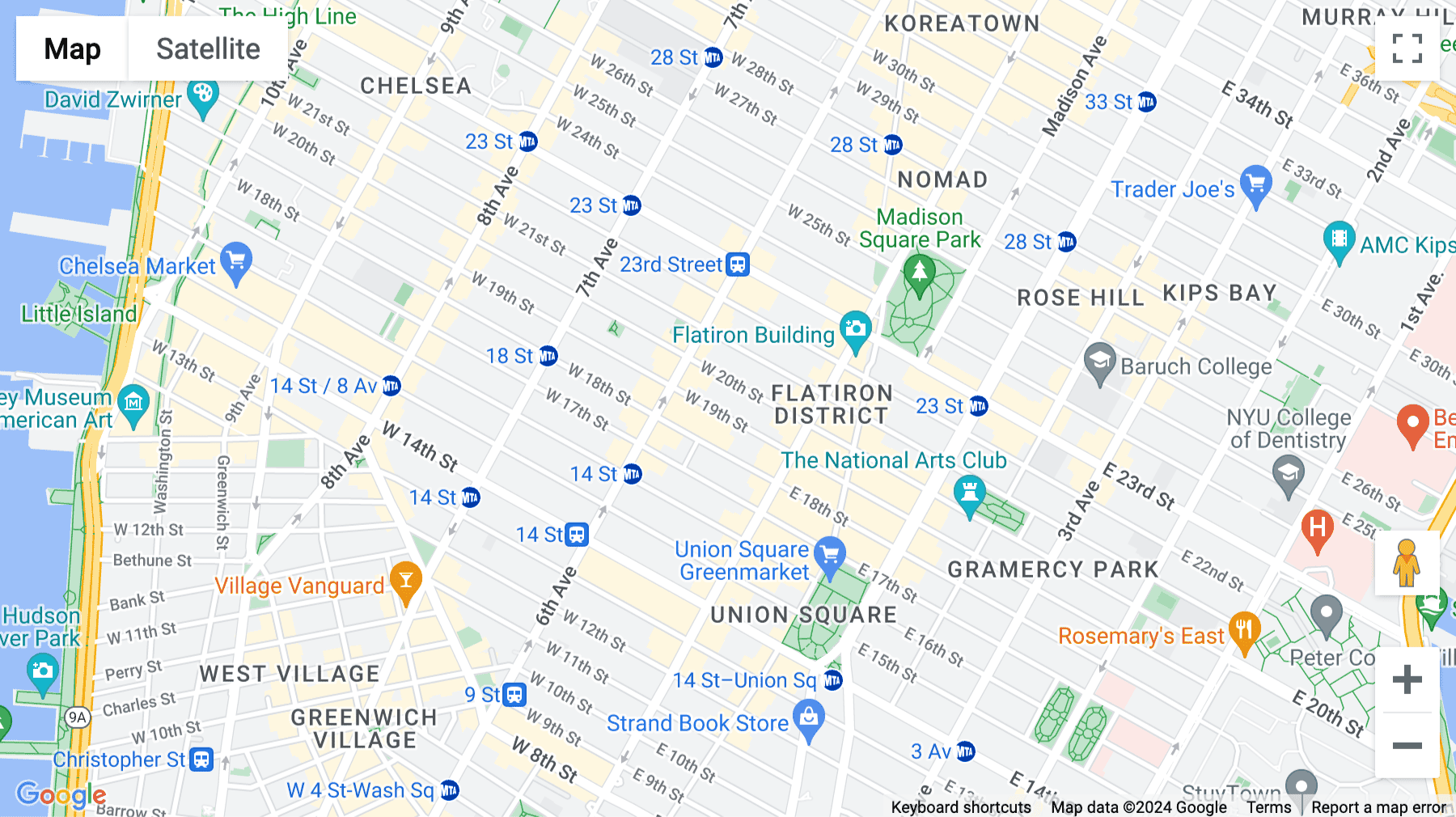 Click for interative map of 33 W 19th St, 4th Floor, New York City