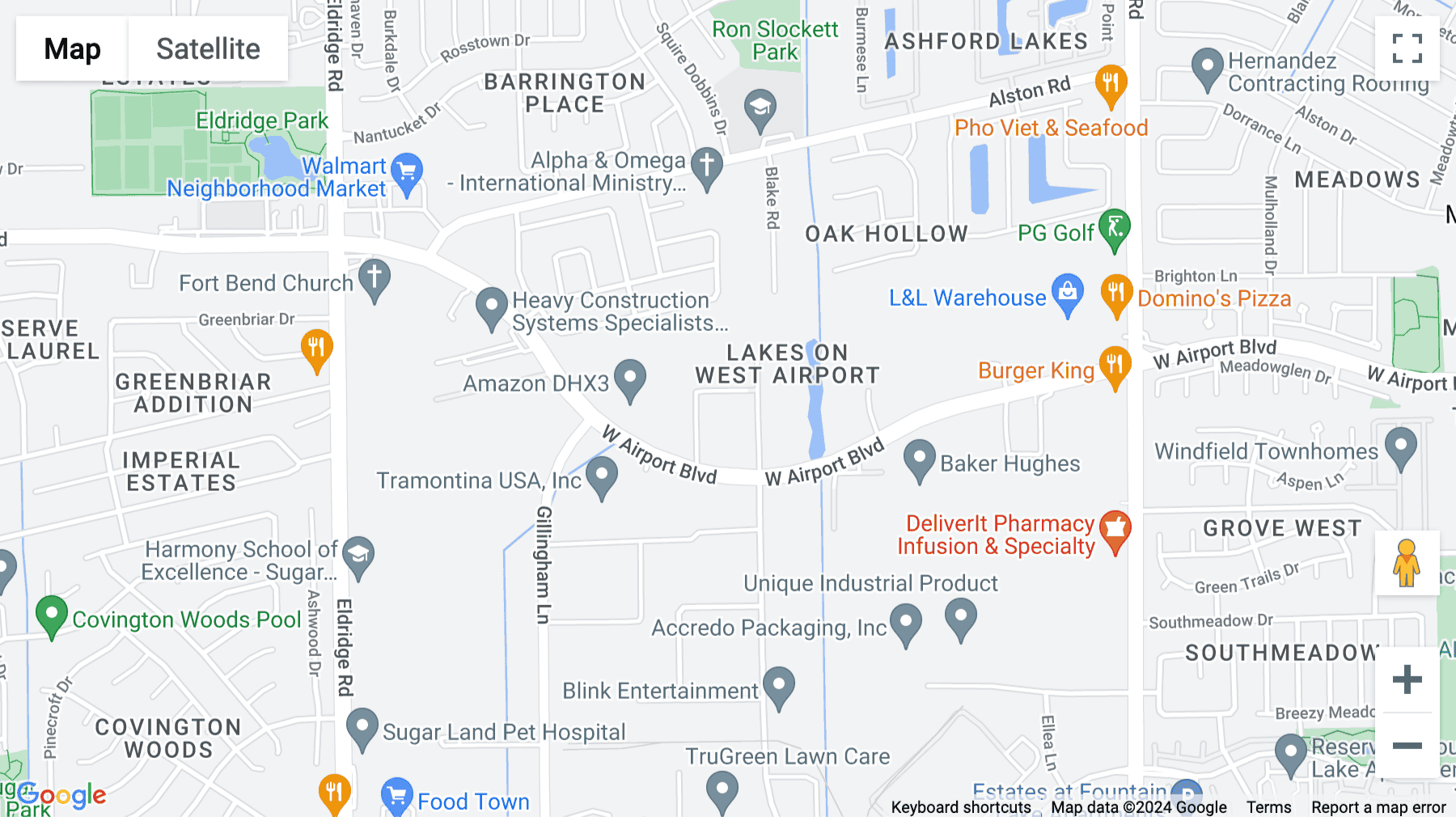 Click for interative map of 1601 Industrial Boulevard, Sugar Land