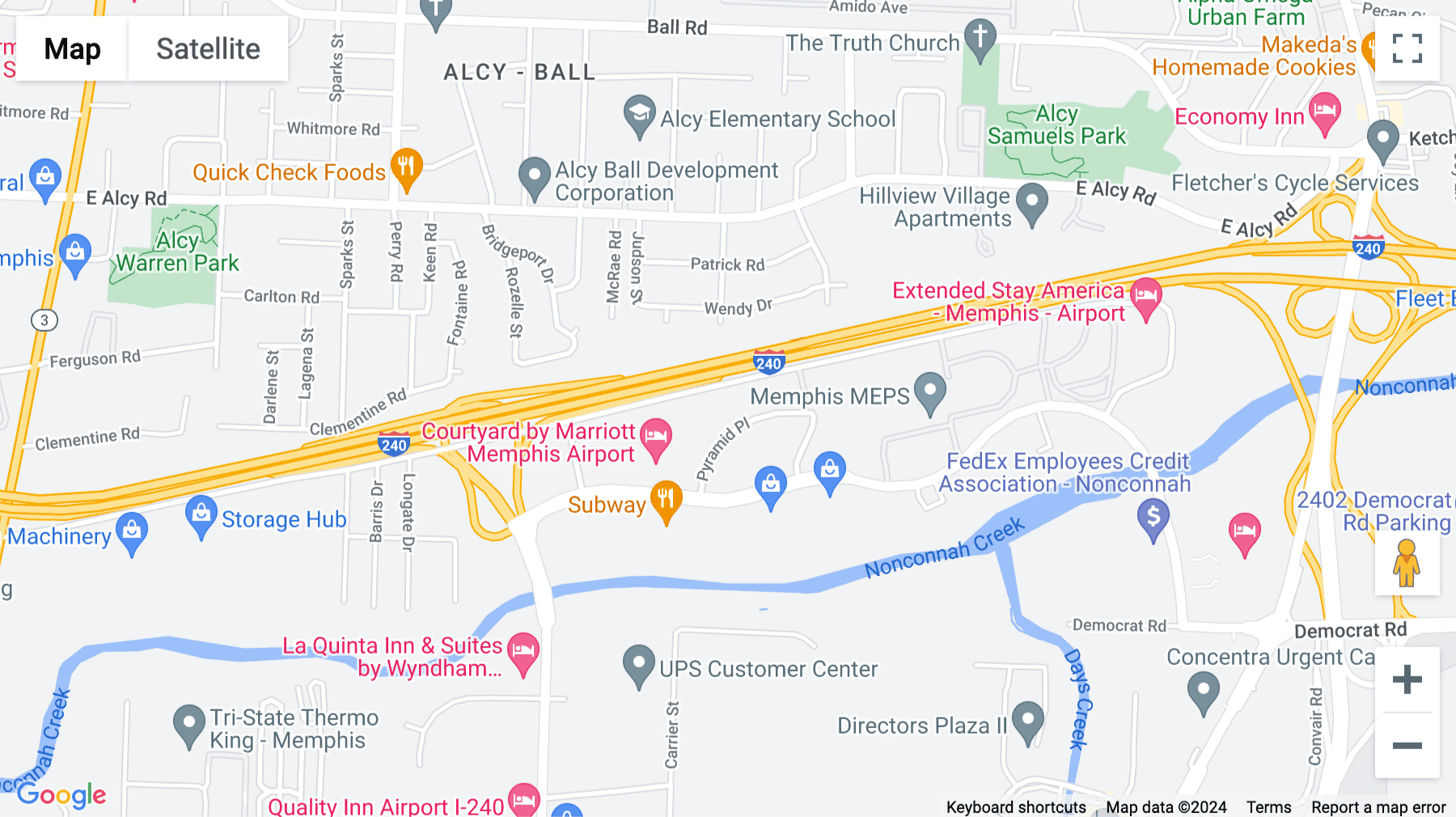 Click for interative map of 1840 Pyramid Place, Memphis