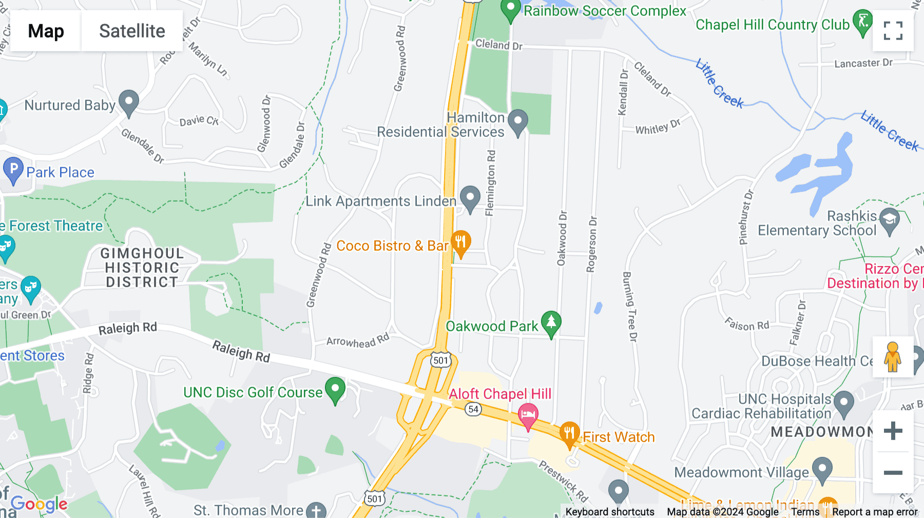 Click for interative map of 101 Glen Lennox, 3rd Floor, Chapel Hill