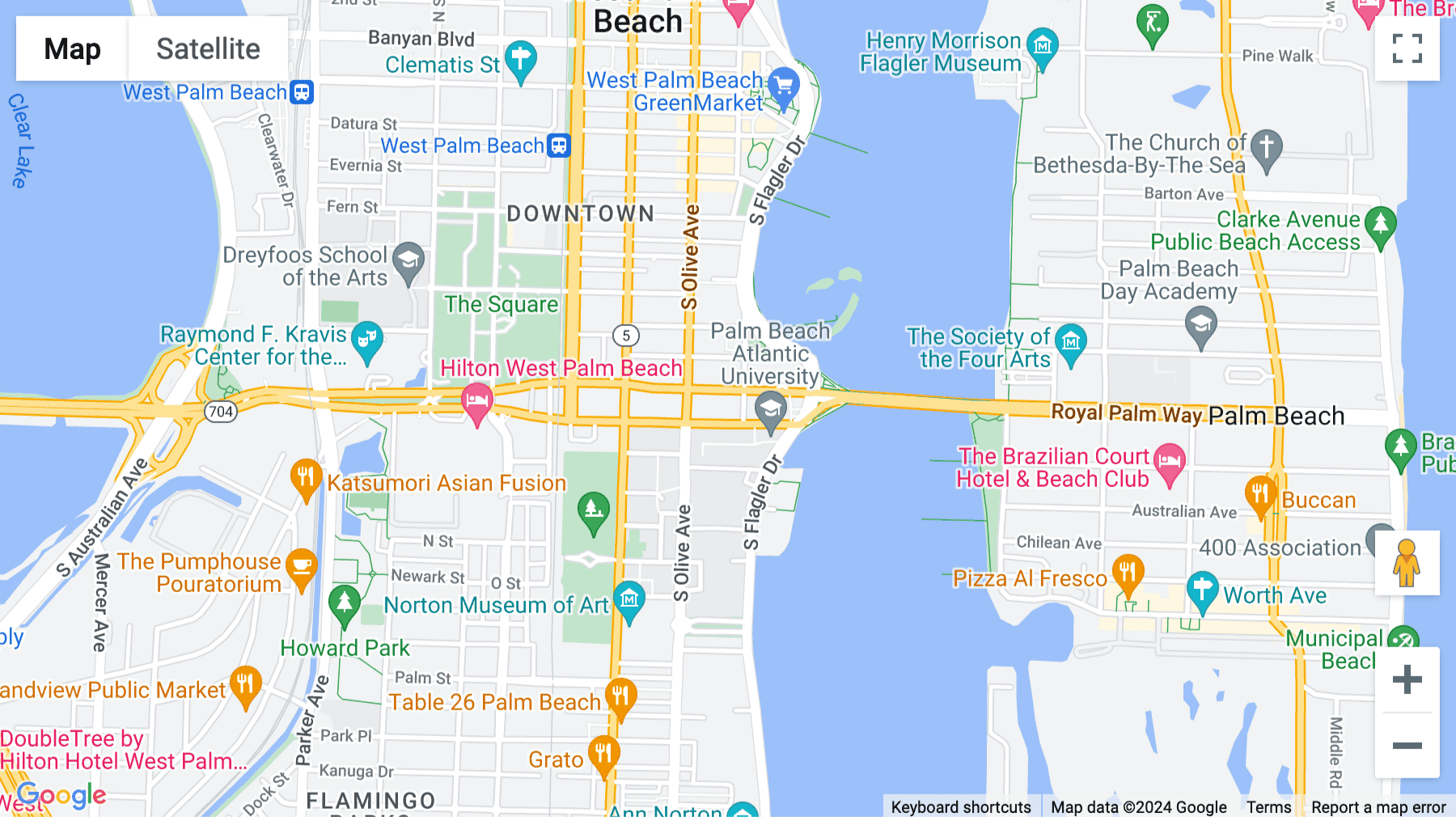 Click for interative map of 222 Lakeview Avenue, 7th and 8th Floor, West Palm Beach