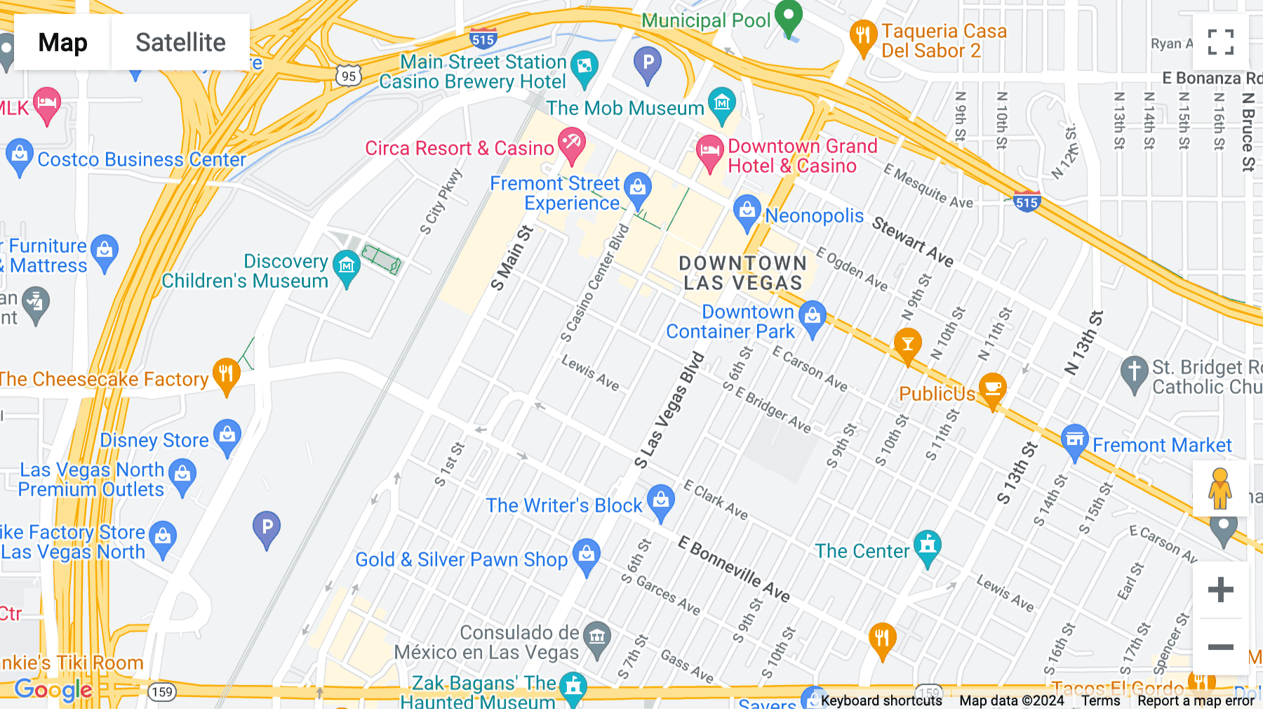 Click for interative map of 300 South 4th Street, 6th Floor, Las Vegas