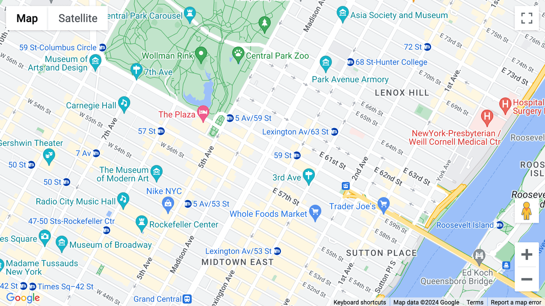 Click for interative map of 505 Park Avenue, New York City
