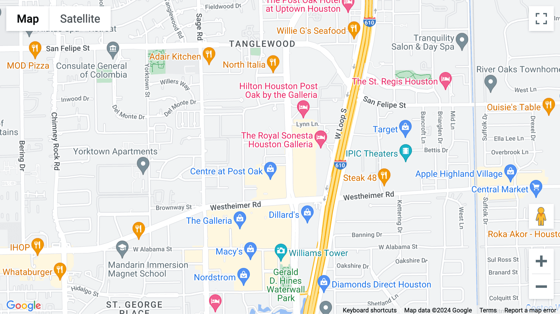 Click for interative map of 2200 Post Oak Boulevard, Suite 1000, Houston