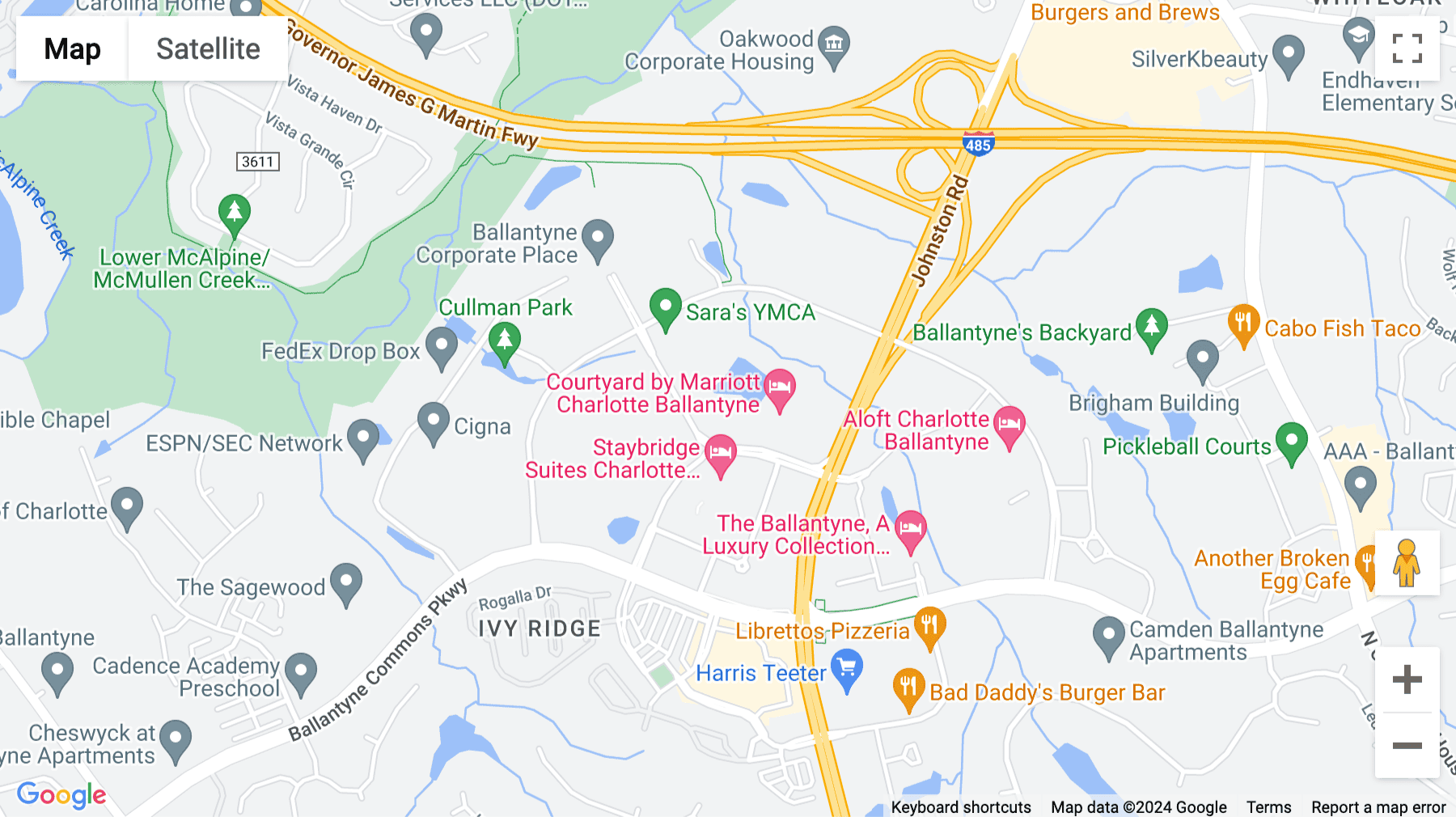 Click for interative map of 15720 Brixham Hill Ave, Suite 300, Charlotte (North Carolina)