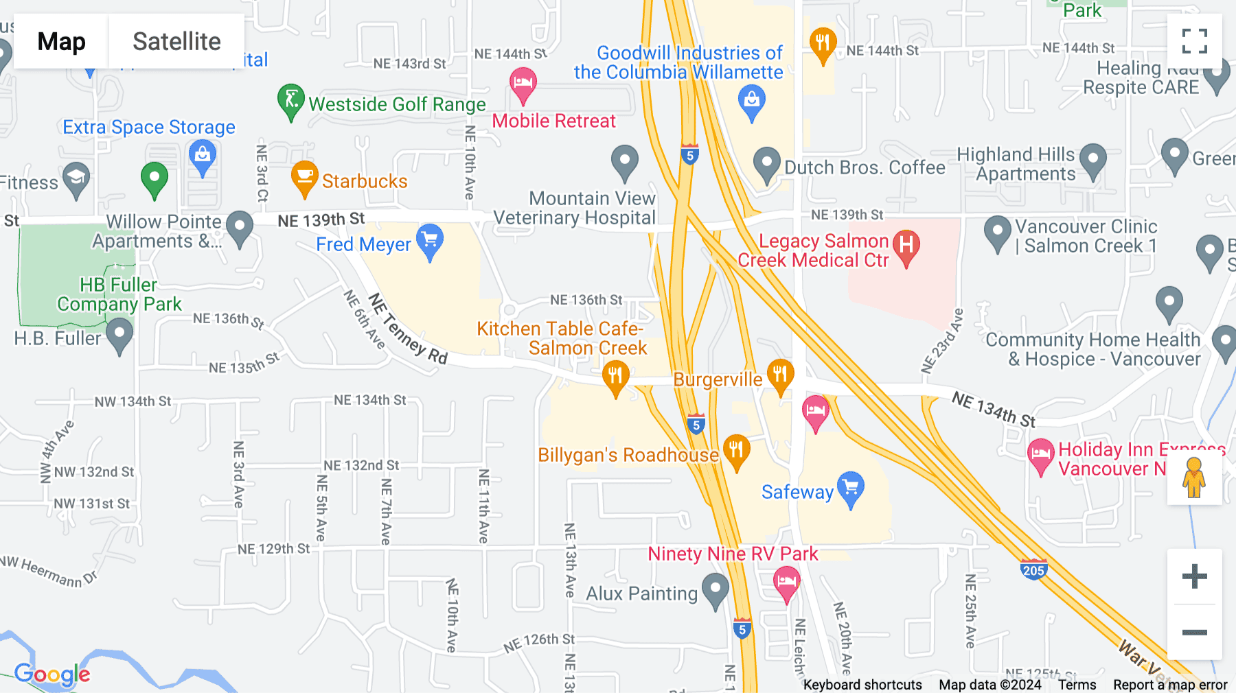 Click for interative map of 1404 NE 134th St, Suite 220, Vancouver (Washington)