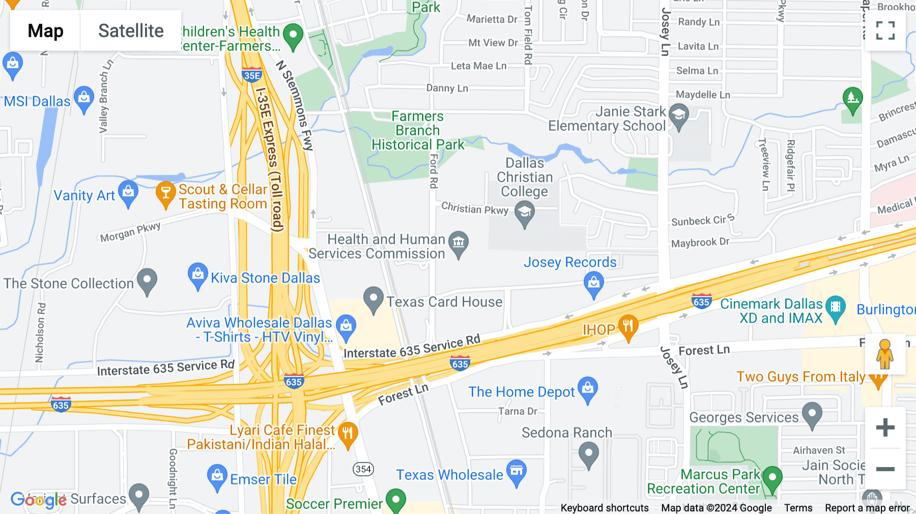 Click for interative map of 12000-12100 Ford Road, Farmers Branch