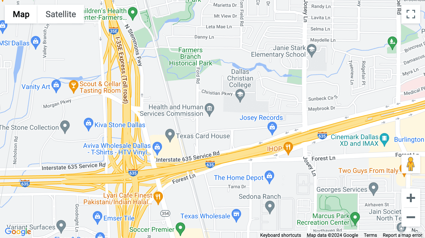 Click for interative map of 12200-12300 Ford Road, Farmers Branch