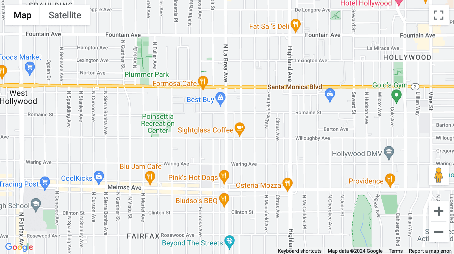 Click for interative map of 925 North La Brea Avenue, 4th Floor, Los Angeles
