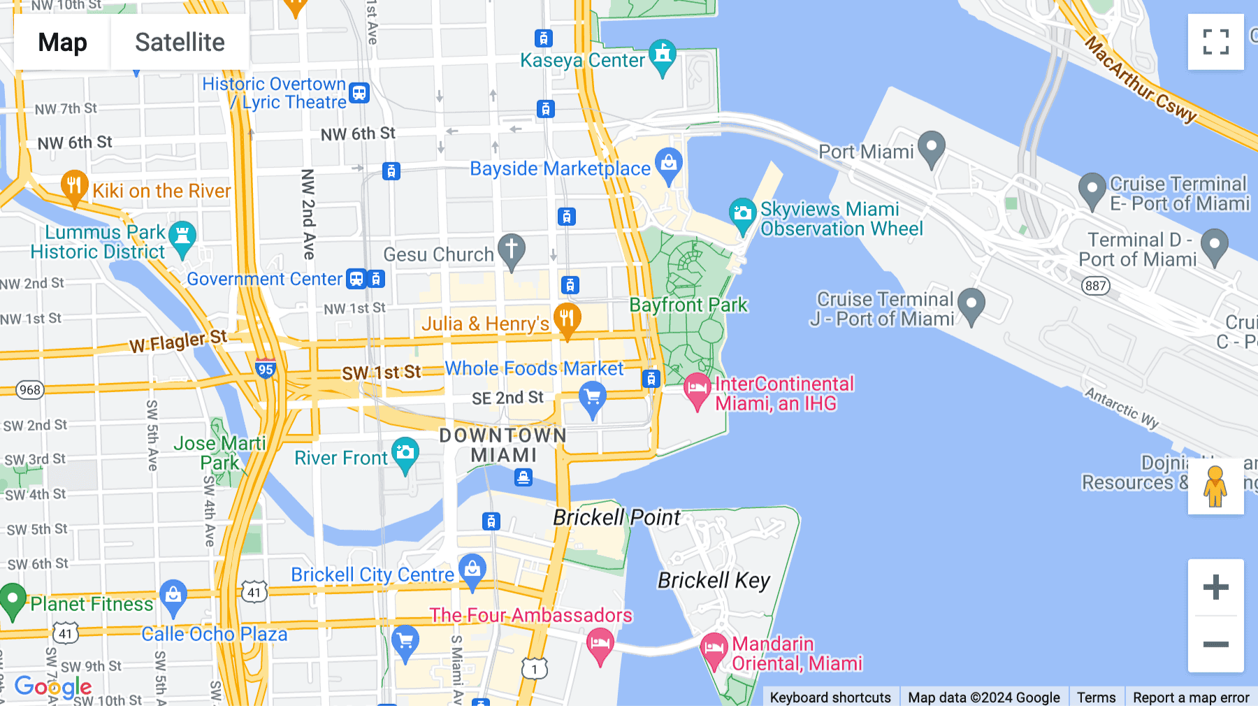 Click for interative map of 2 South Biscayne Boulevard, Miami