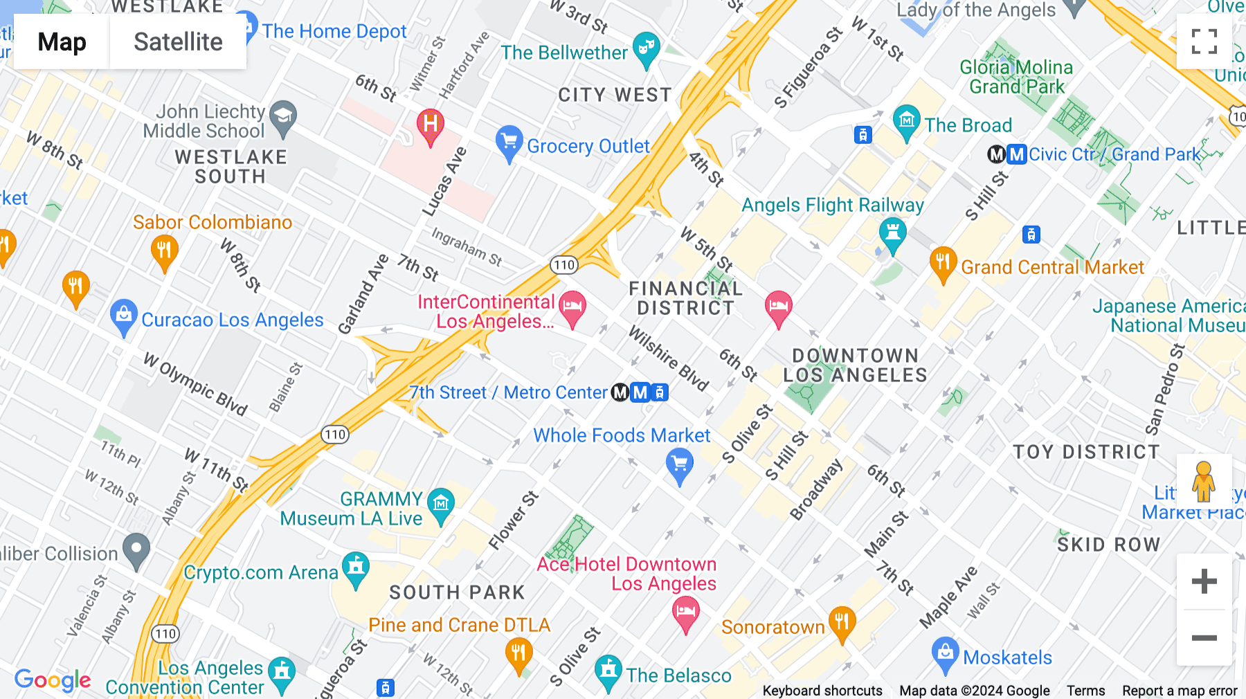Click for interative map of 811 West 7th Street, Los Angeles