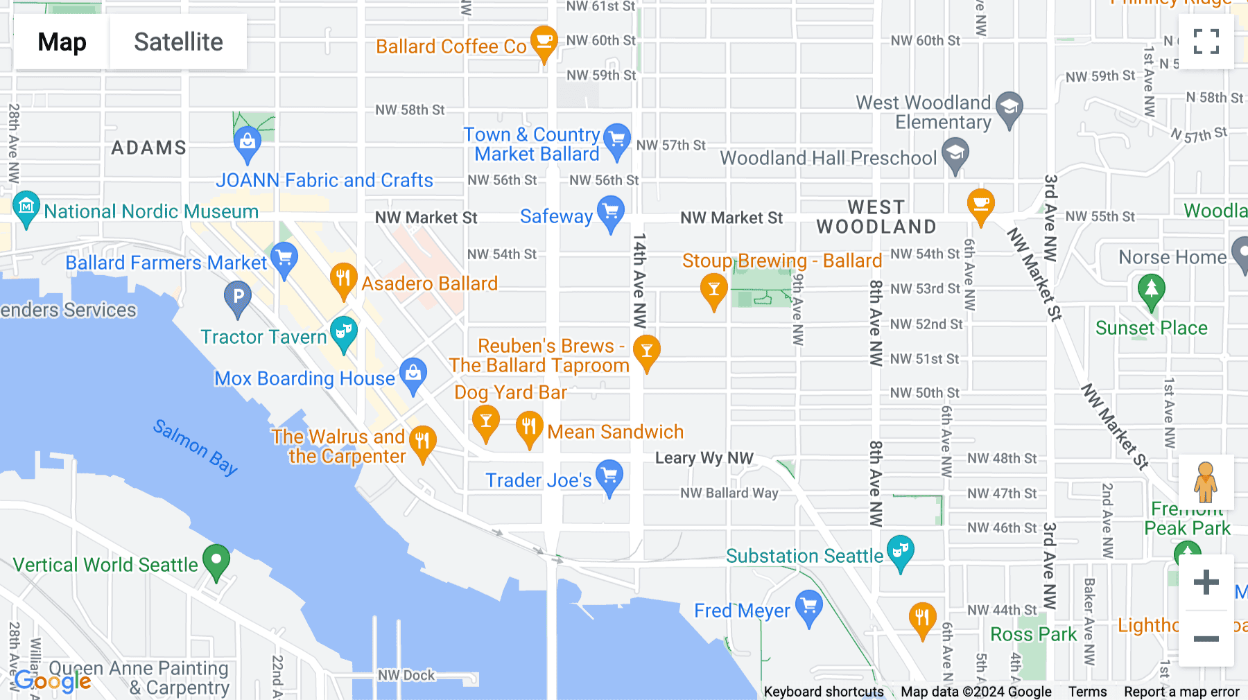Click for interative map of 5101, 14th Avenue Northwest, 2nd and 3rd Floors, Tommer Building, Seattle