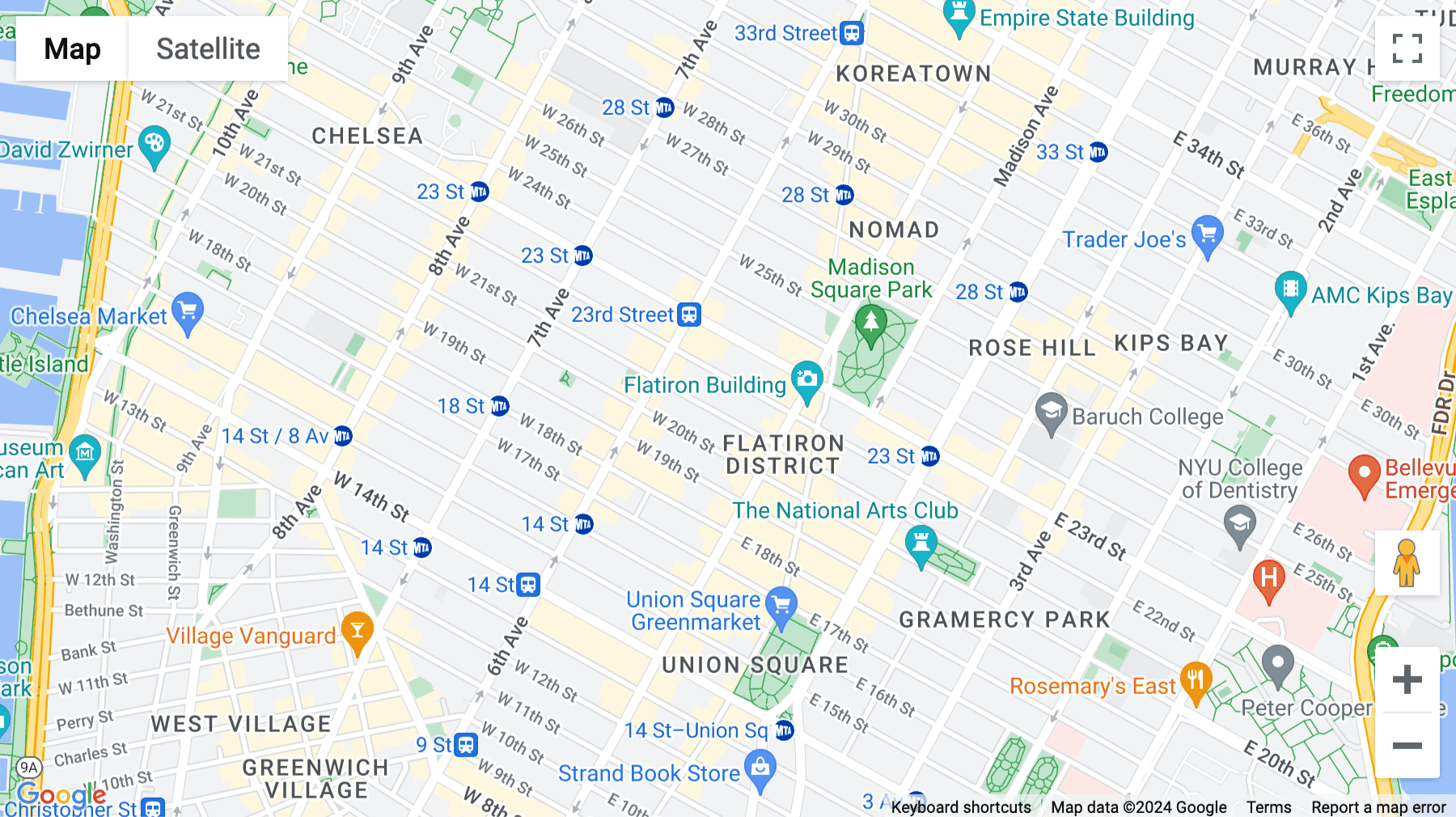Click for interative map of 19 West 21st Street, Suite 1002, New York City