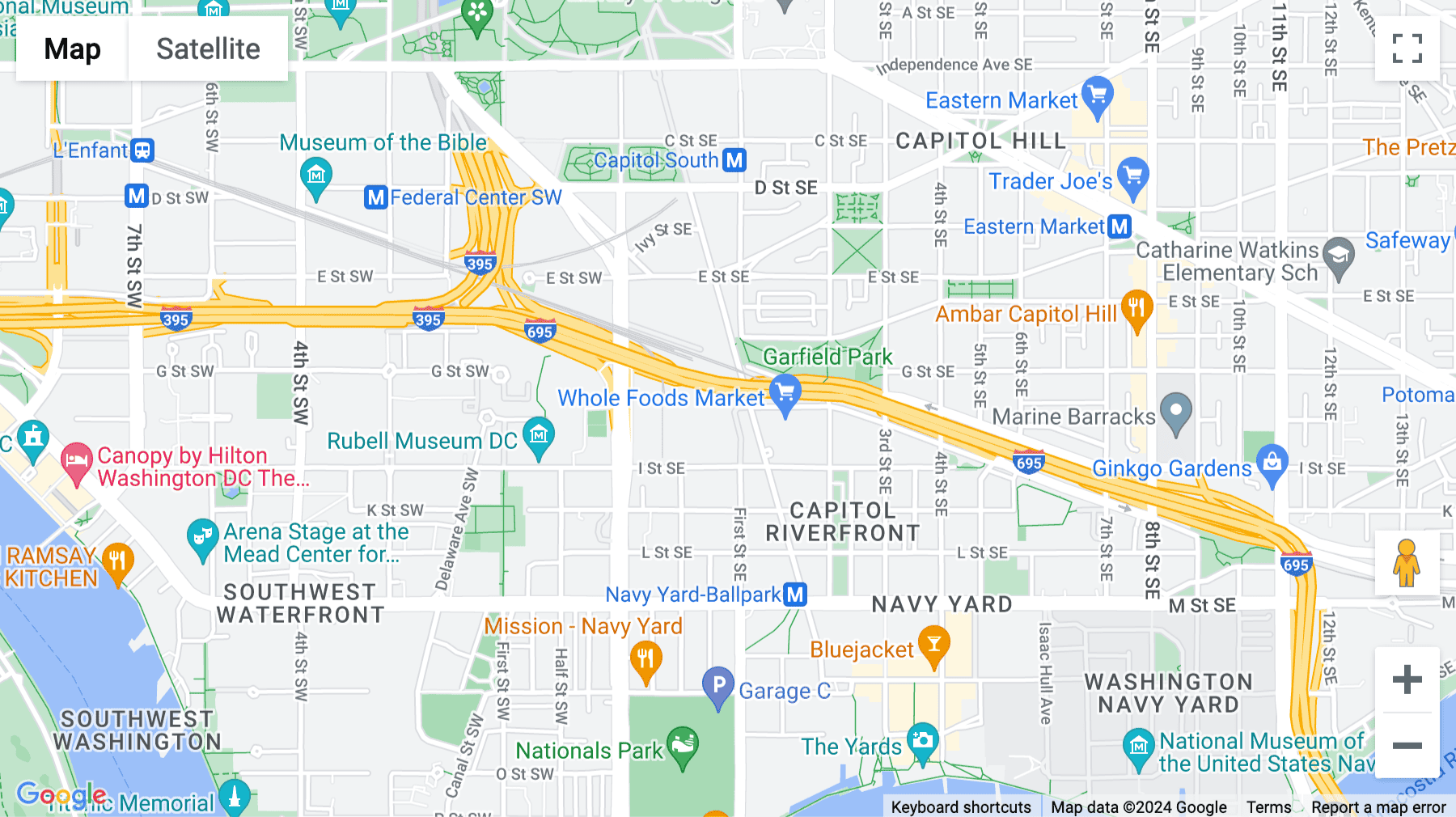 Click for interative map of 853 New Jersey Avenue SE, 1st, 2nd and 3rd Floor, Washington DC