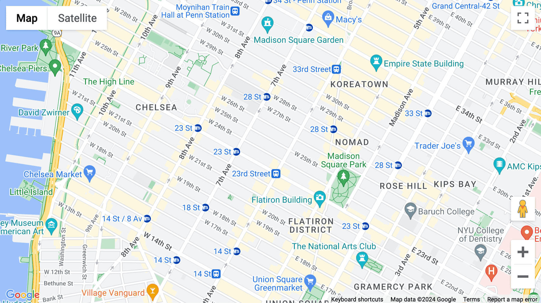 Click for interative map of 119 West 24th Street, Flatiron, 3rd, 4th & 5th Floor, New York City