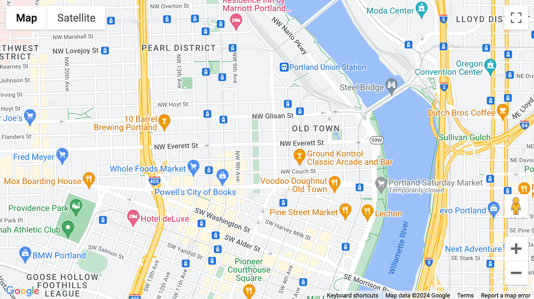 Click for interative map of 220 NW 8th Avenue, 1st Floor, 2nd Floor and Basement, Portland (Oregon)