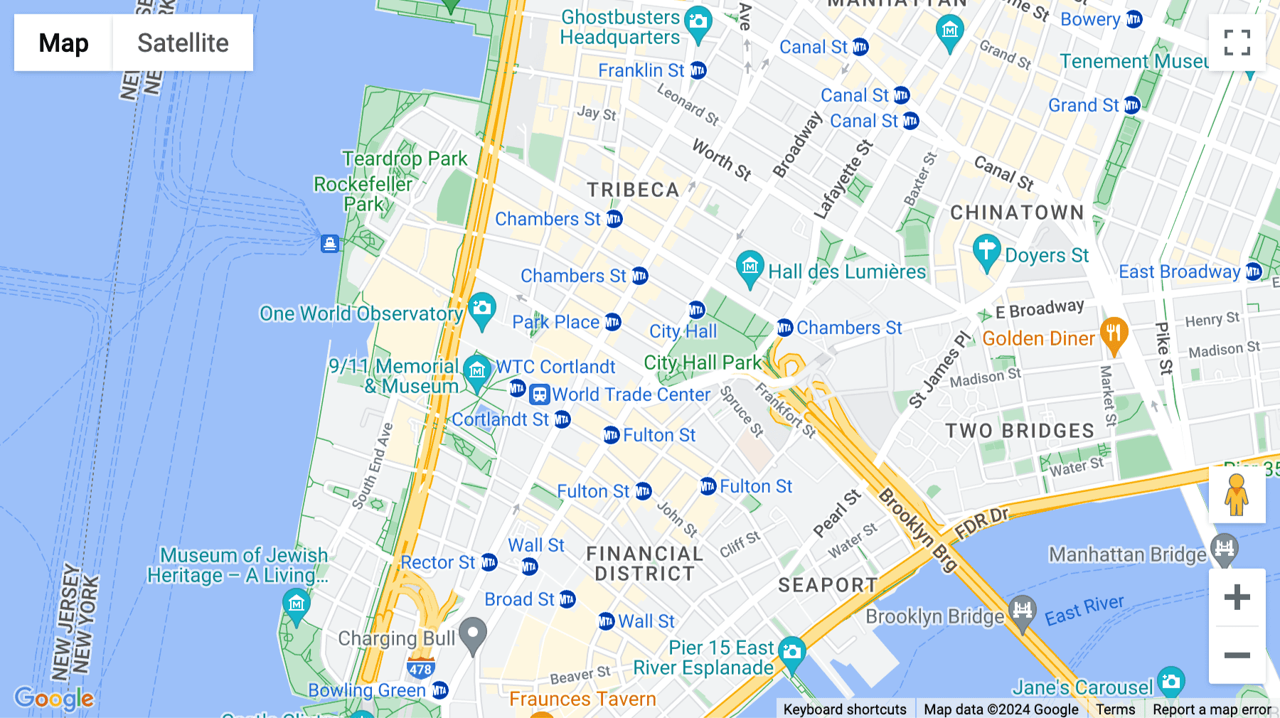 Click for interative map of The Woolworth Building, 233 Broadway, Suite 801, New York City