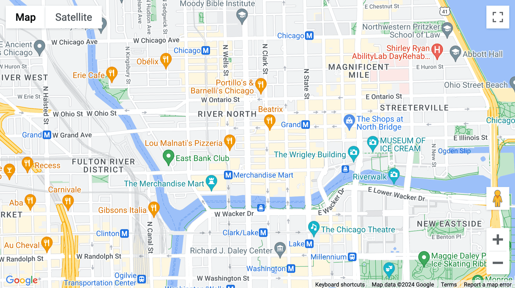Click for interative map of 111 West Illinois Street, 5th floor, Chicago