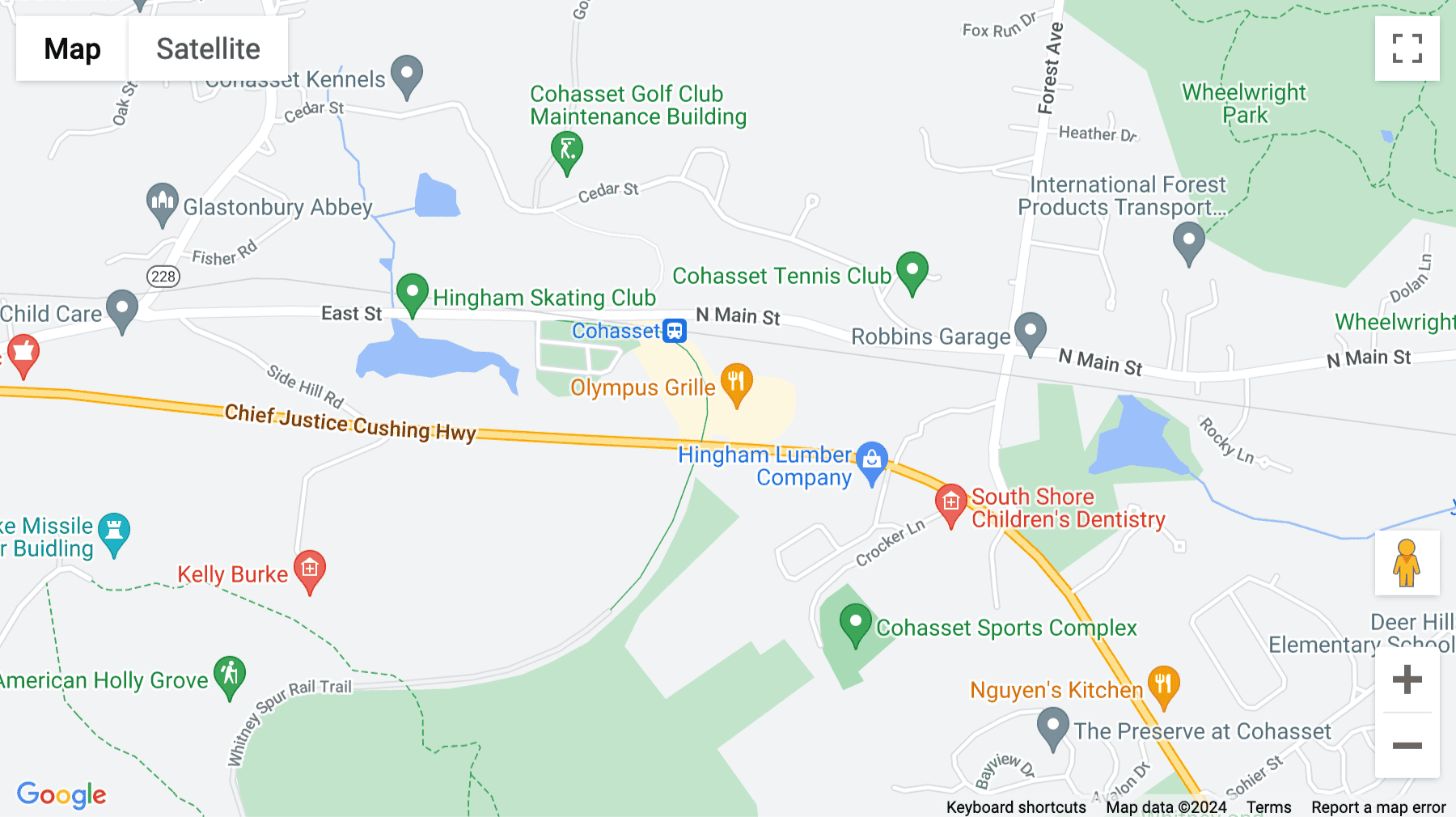 Click for interative map of 132 Chief Justice Cushing Highway, Cohasset