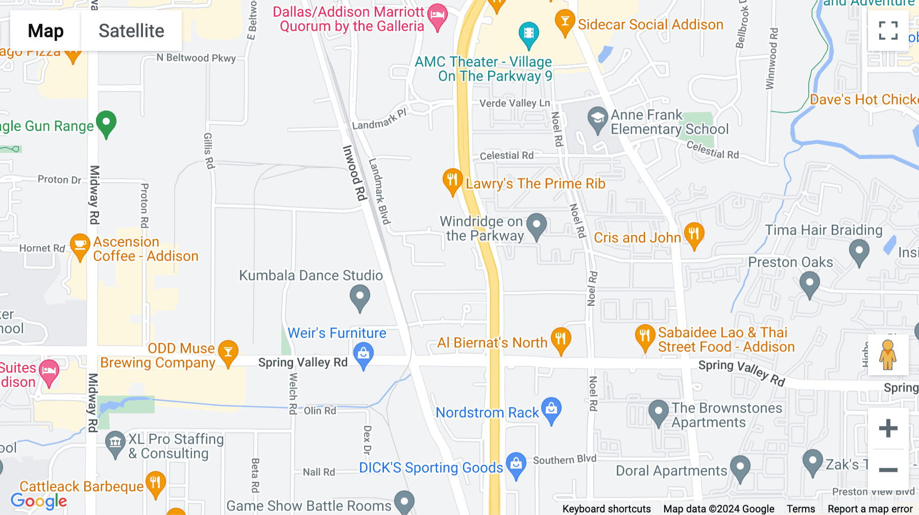 Click for interative map of 14555 Dallas Parkway, Addison