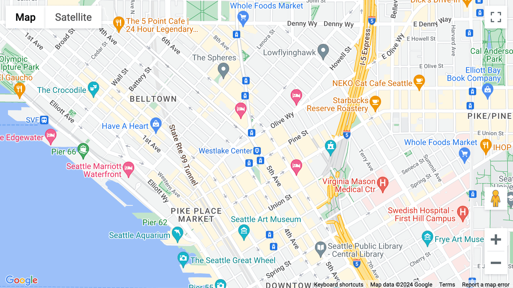 Click for interative map of 1601 Fifth Avenue, Suite No.900, Seattle