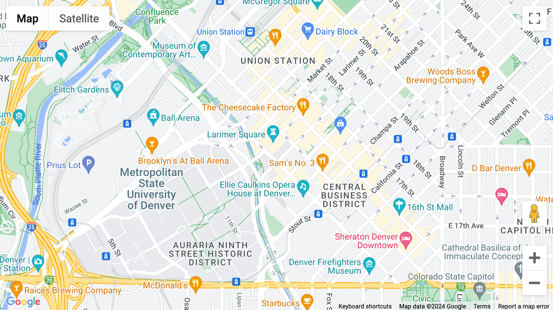 Click for interative map of 1401 Lawrence Street, 16th Floor, Denver