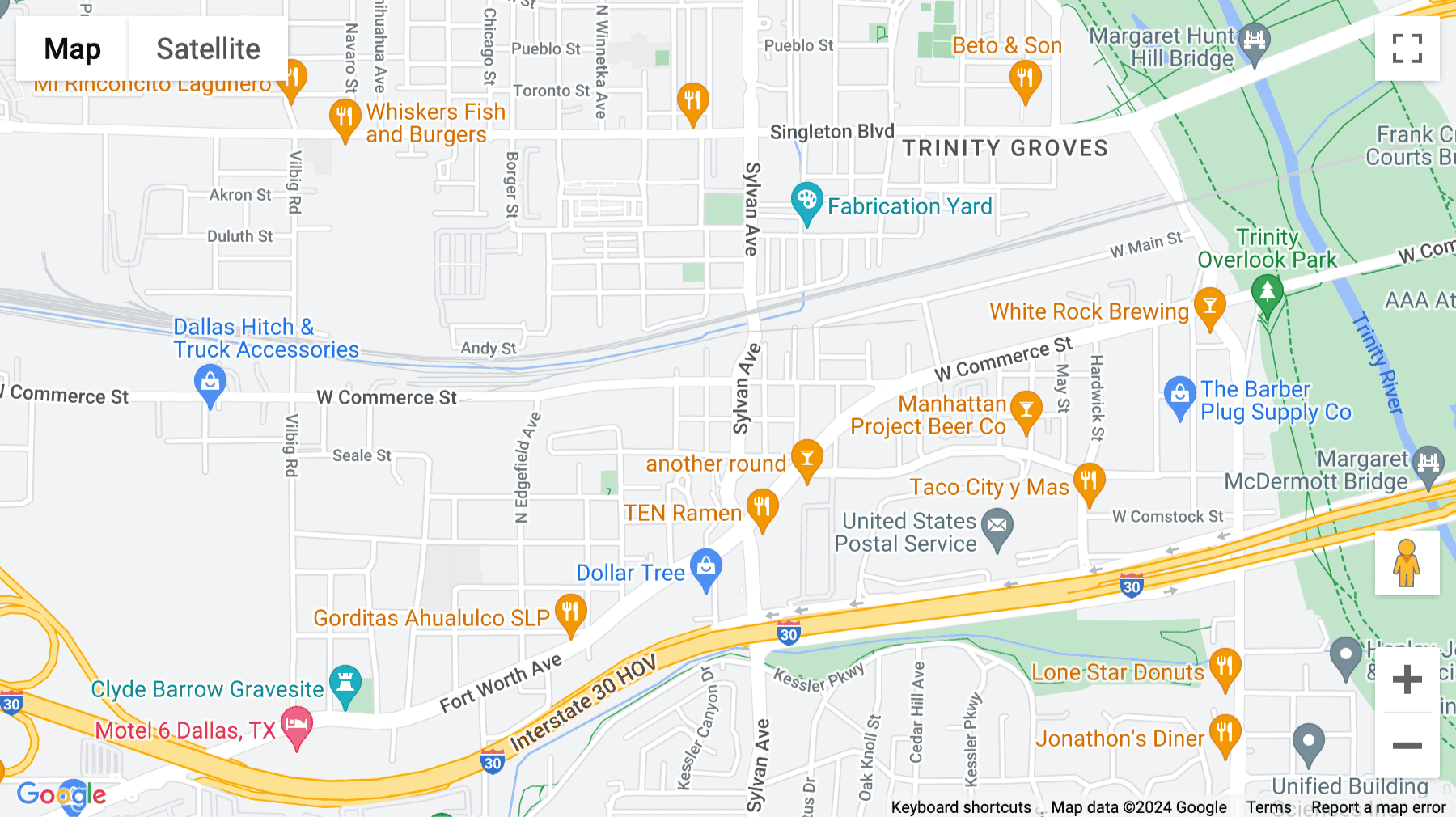 Click for interative map of 907 Pollard Street, Suite 100, Dallas