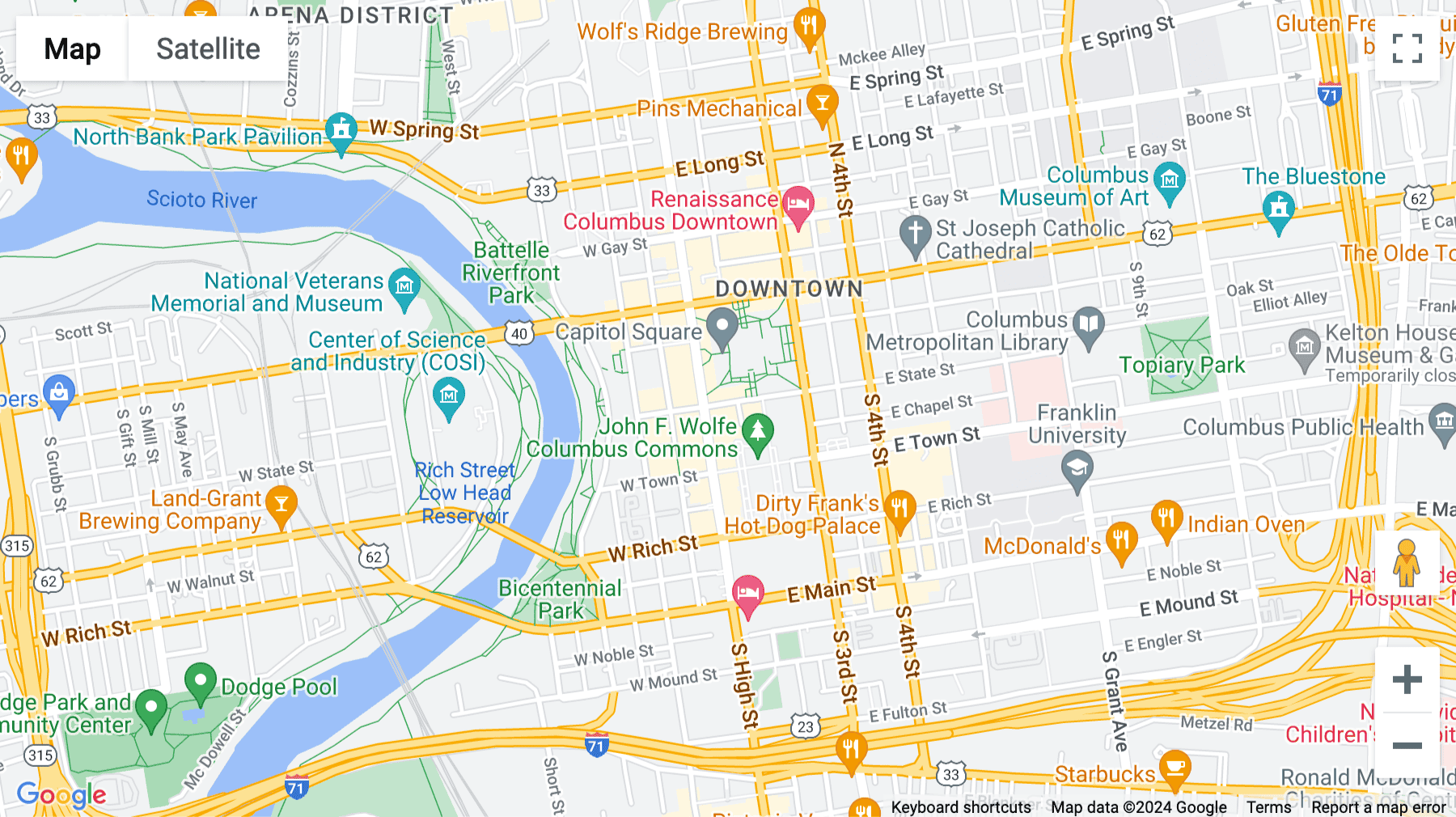 Click for interative map of 21 East State Street, Columbus (Ohio)