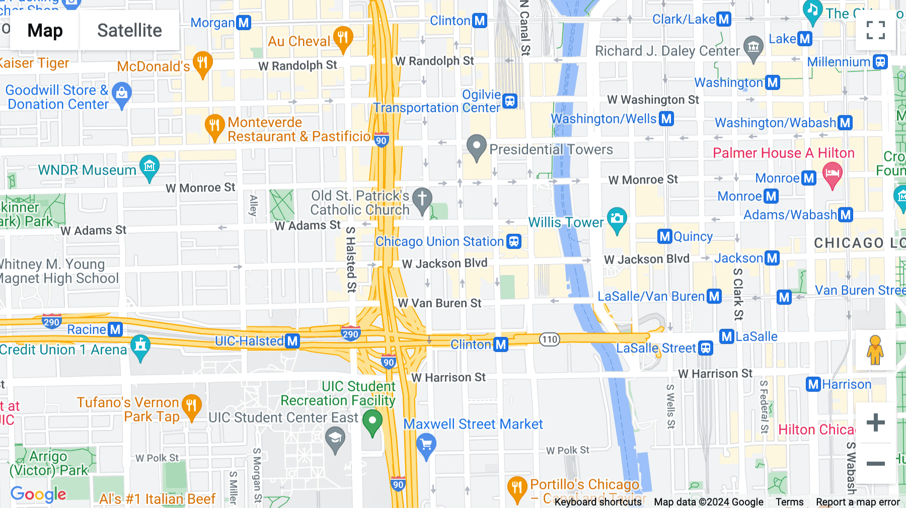Click for interative map of 600 West Jackson Boulevard, Chicago