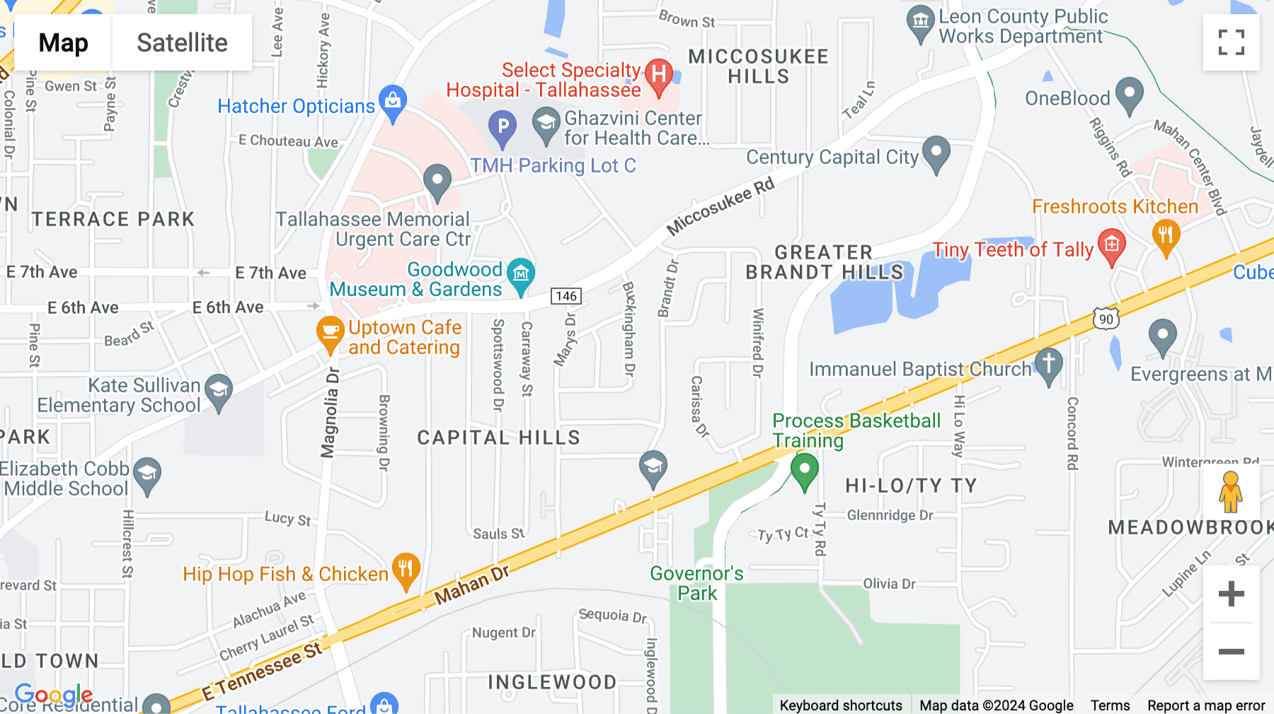 Click for interative map of 101 North Monroe Street, Tallahassee