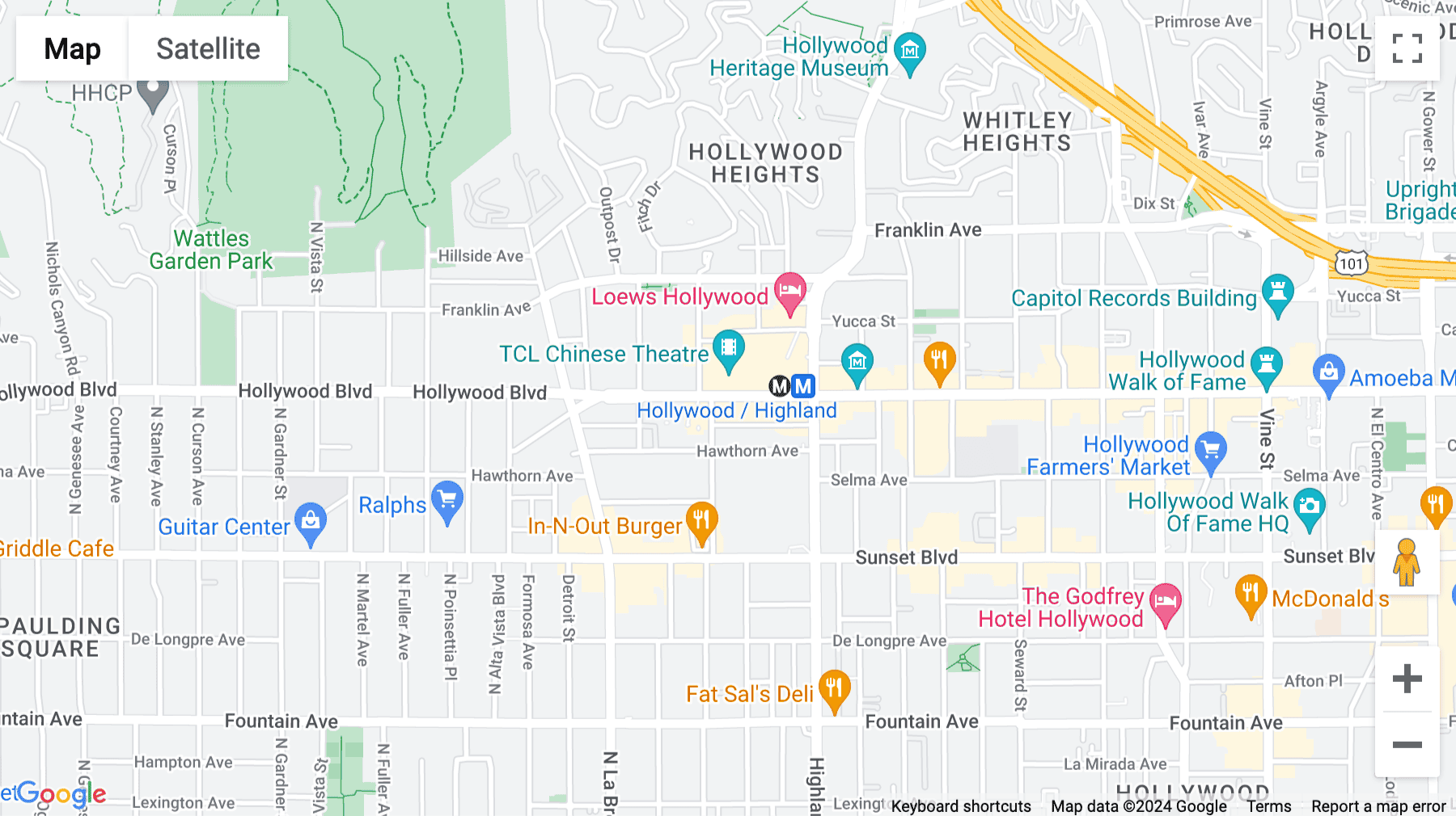 Click for interative map of 6922 Hollywood Boulevard, 7th Floor, Los Angeles