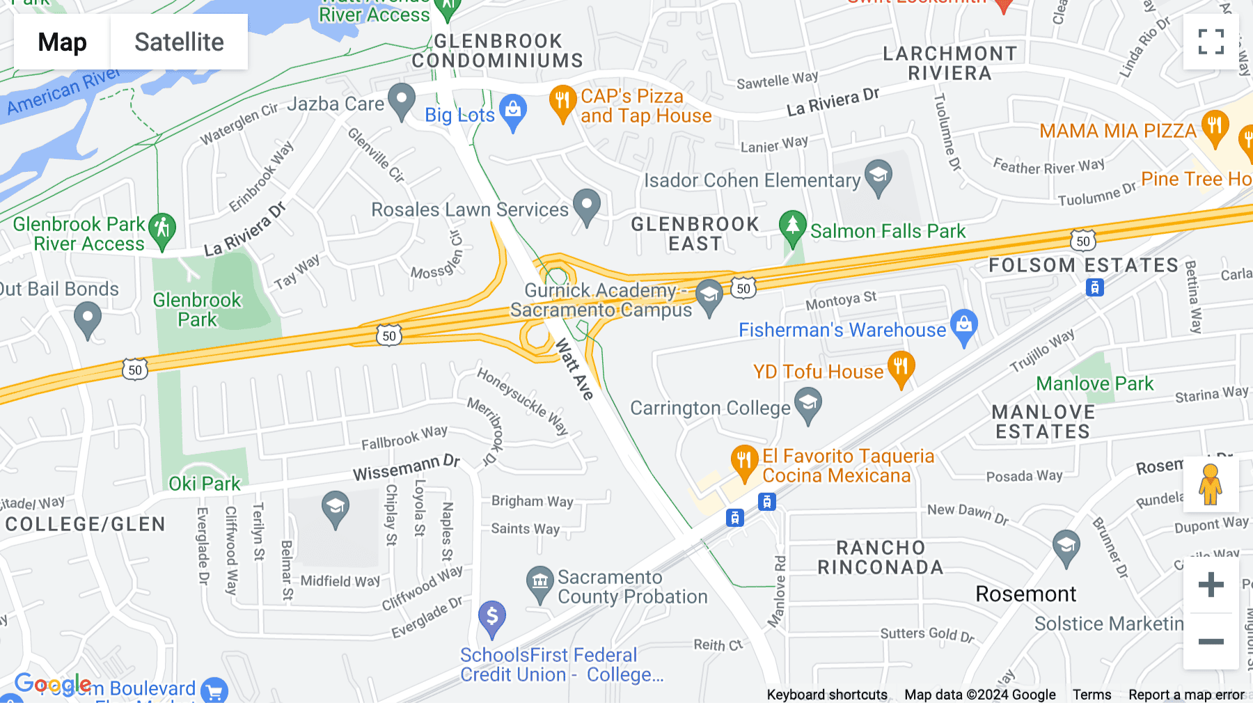 Click for interative map of 8880 Cal Center, 4th Floor, Sacramento