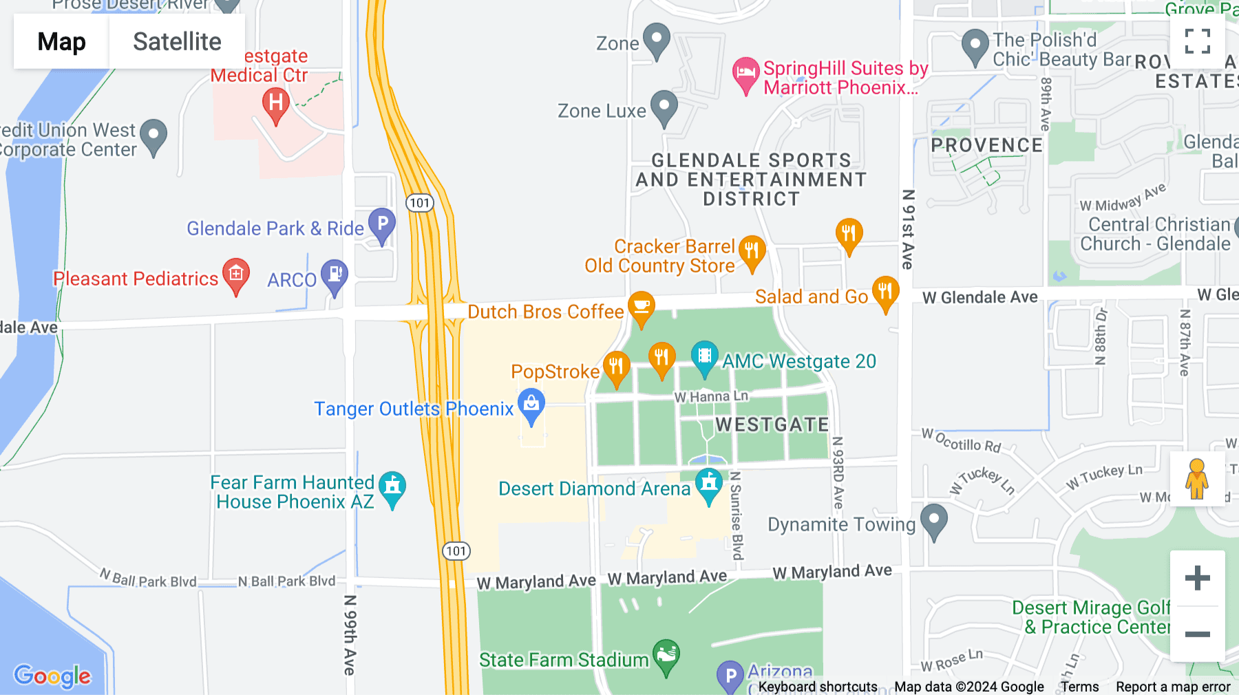 Click for interative map of 6751 North Sunset Boulevard, No.320, Glendale (Arizona)