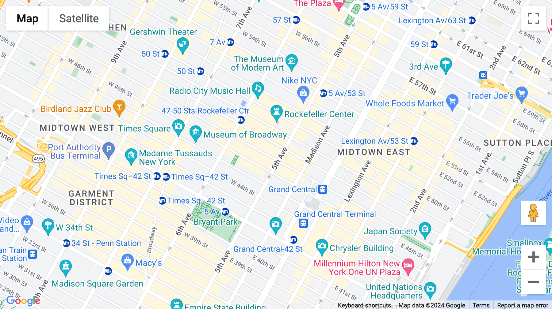 Click for interative map of 580 5th Avenue, Suite 210, New York City