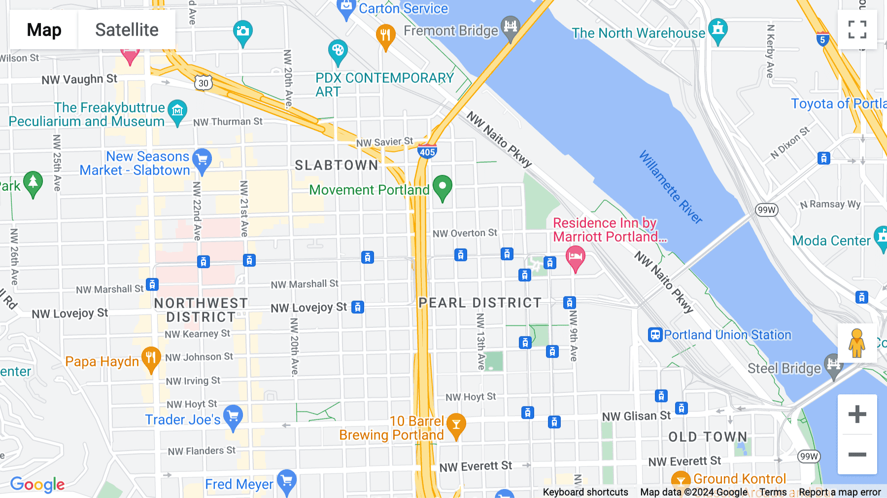 Click for interative map of 1435 North West Northrup Street, Portland (Oregon)