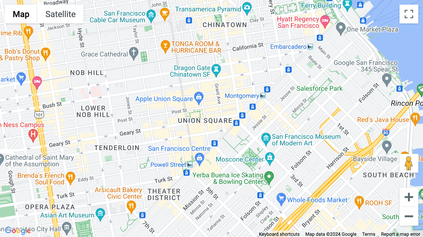 Click for interative map of 166 Geary Street, 15th Floor, San Francisco