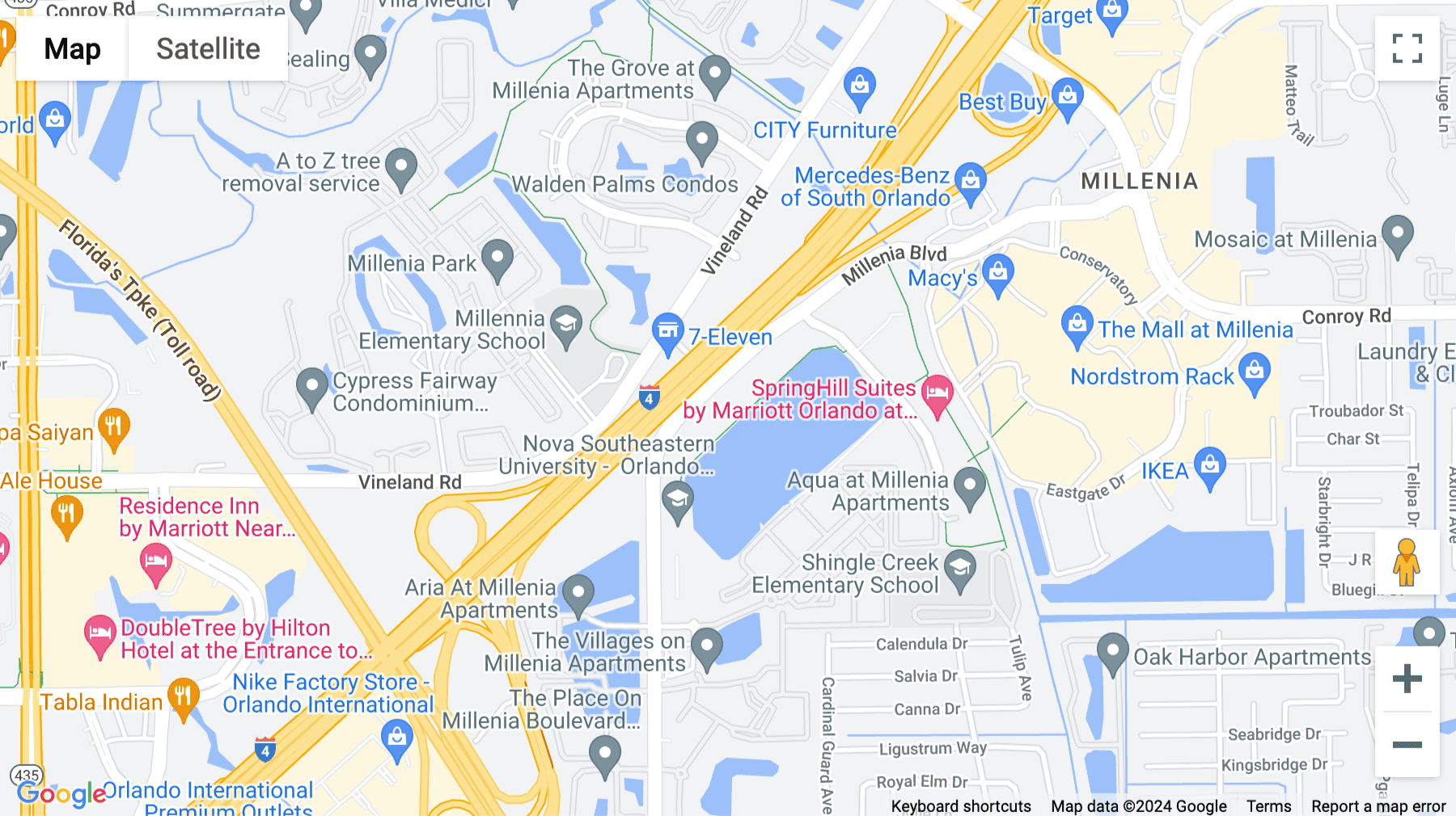 Click for interative map of 4700 Millenia Lakes Boulevard, Suite 500, 5th Floor, Orlando (Florida)