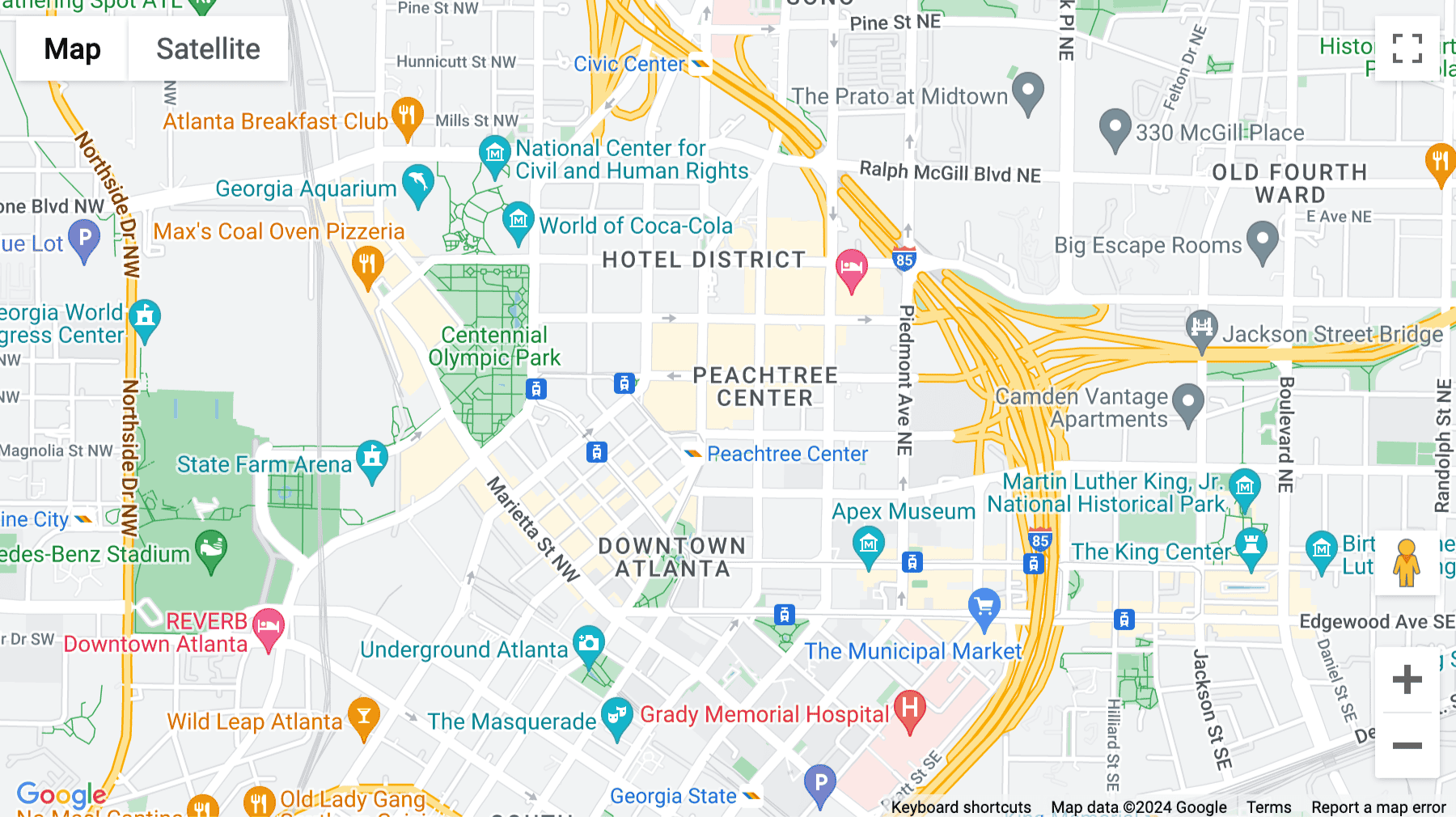 Click for interative map of 191 Peachtree Street, 12th and 14th Floor, Atlanta