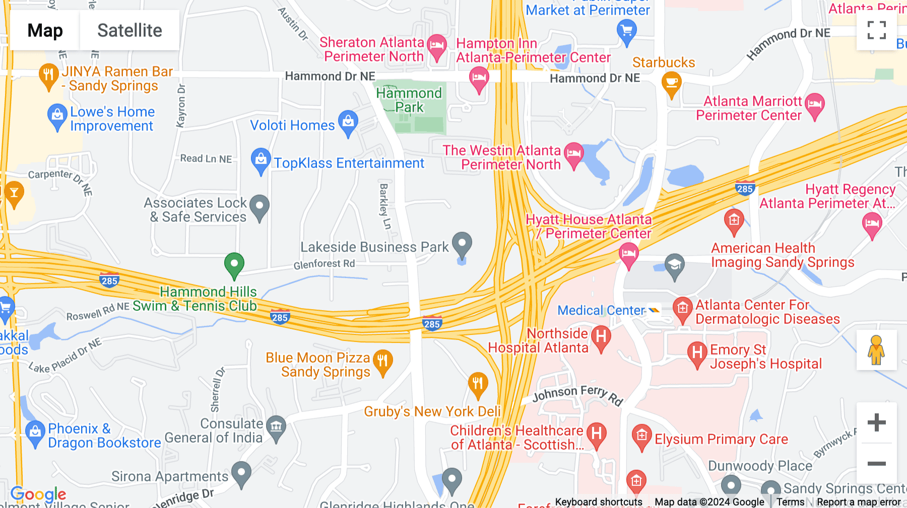 Click for interative map of 5775 Glenridge Drive, Lakeside, Building C, Atlanta