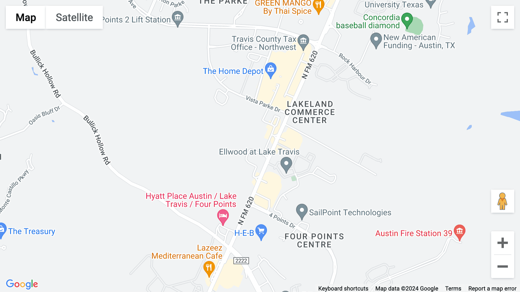 Click for interative map of 7710 N FM 620, Building 13-D, Austin