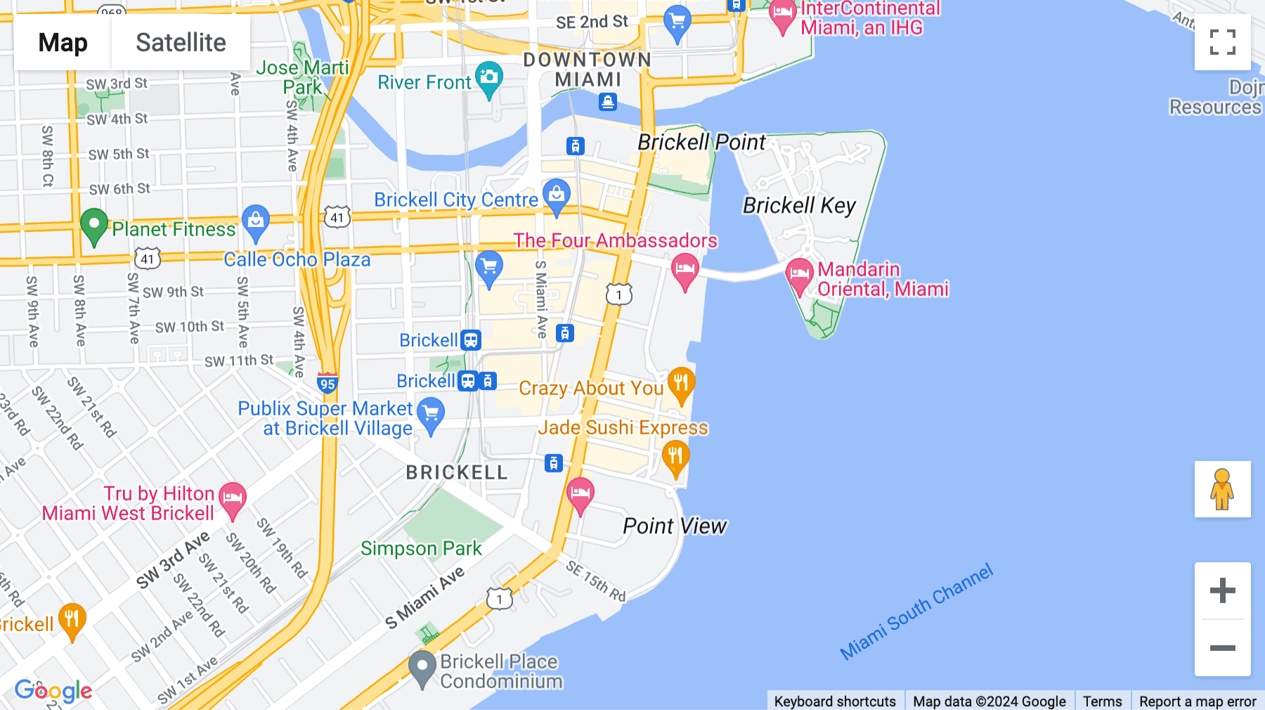 Click for interative map of 1100 Brickell Bay Drive, Panorama Tower, Suite 1600, Miami