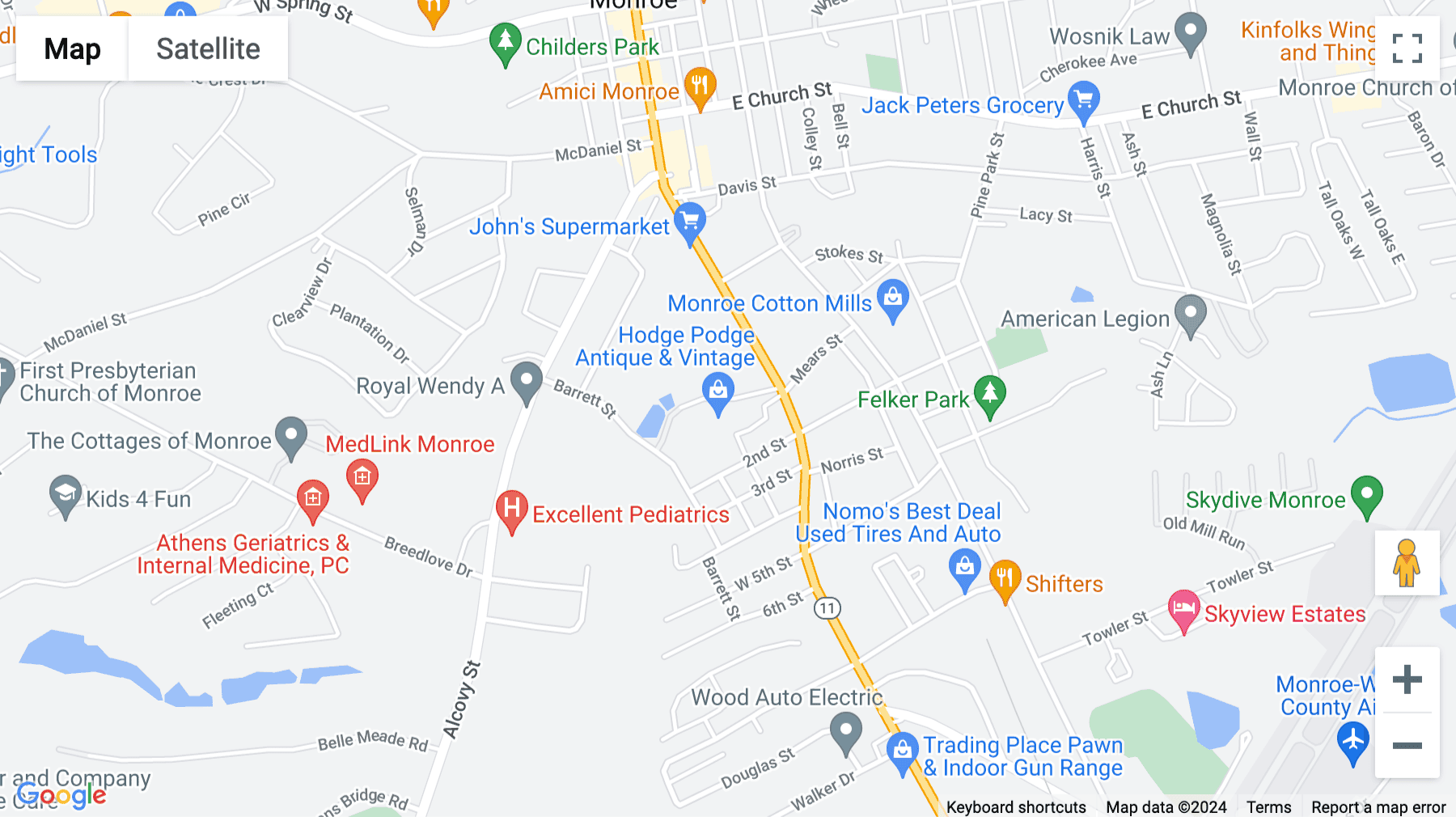 Click for interative map of 200 Barrett Street, Monroe