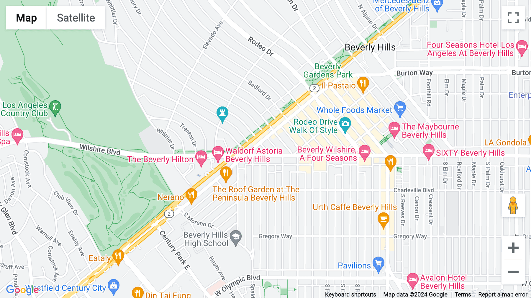 Click for interative map of 9777 Wilshire Boulevard, Suite 400, TD Ameritrade, Beverly Hills (California)