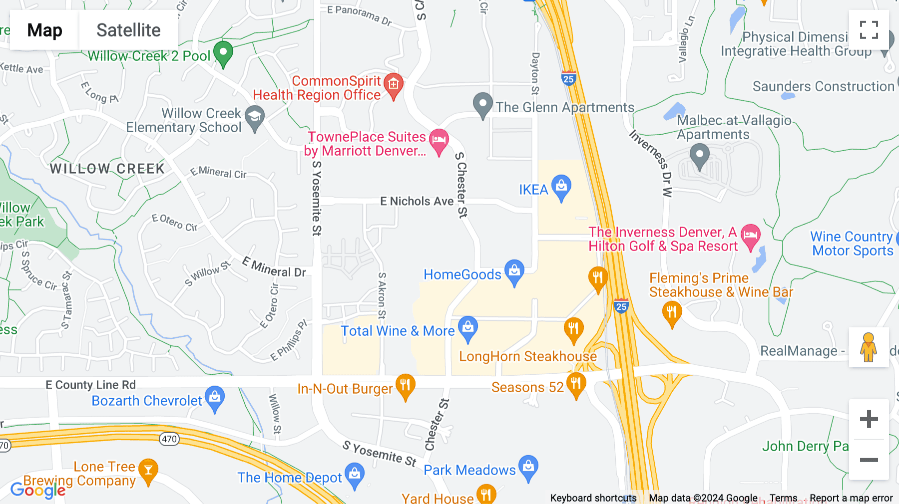 Click for interative map of 8085 South Chester Street, Centennial