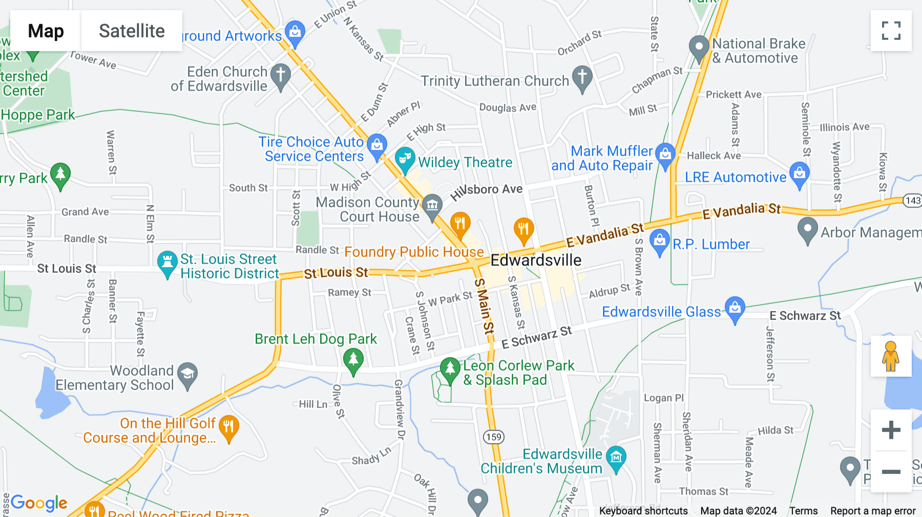 Click for interative map of Mark Twain Plaza, 101 West Vandalia Street, Edwardsville