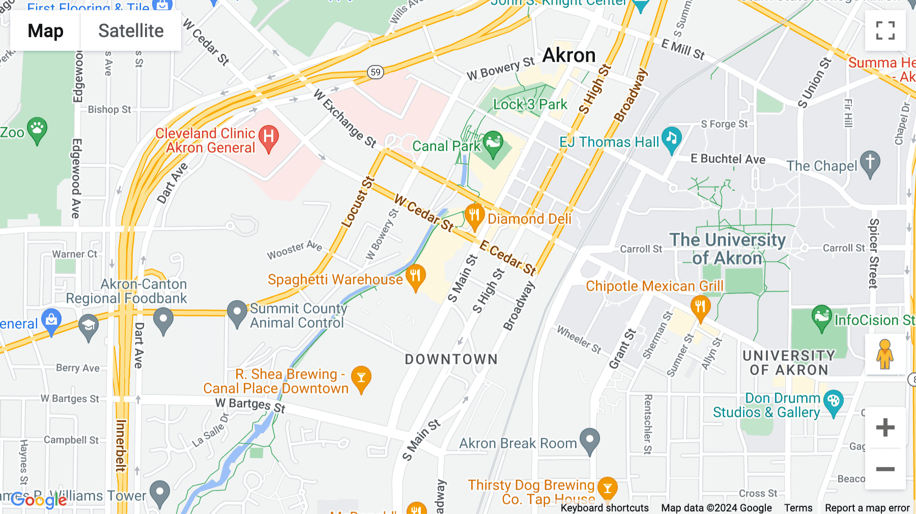 Click for interative map of 388 South Main Street, Suite 440, Akron