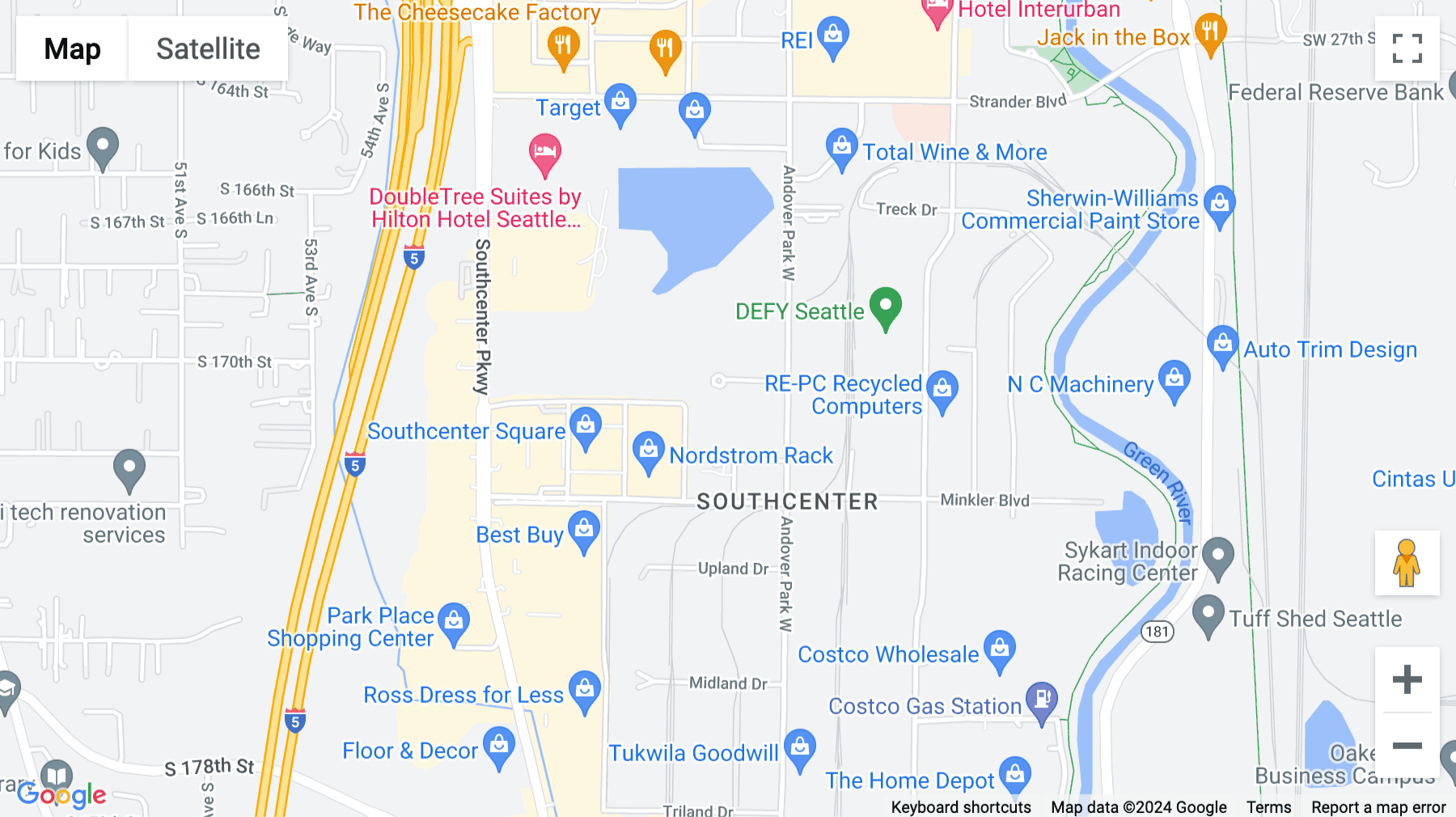 Click for interative map of 555 Andover Park West, Tukwila